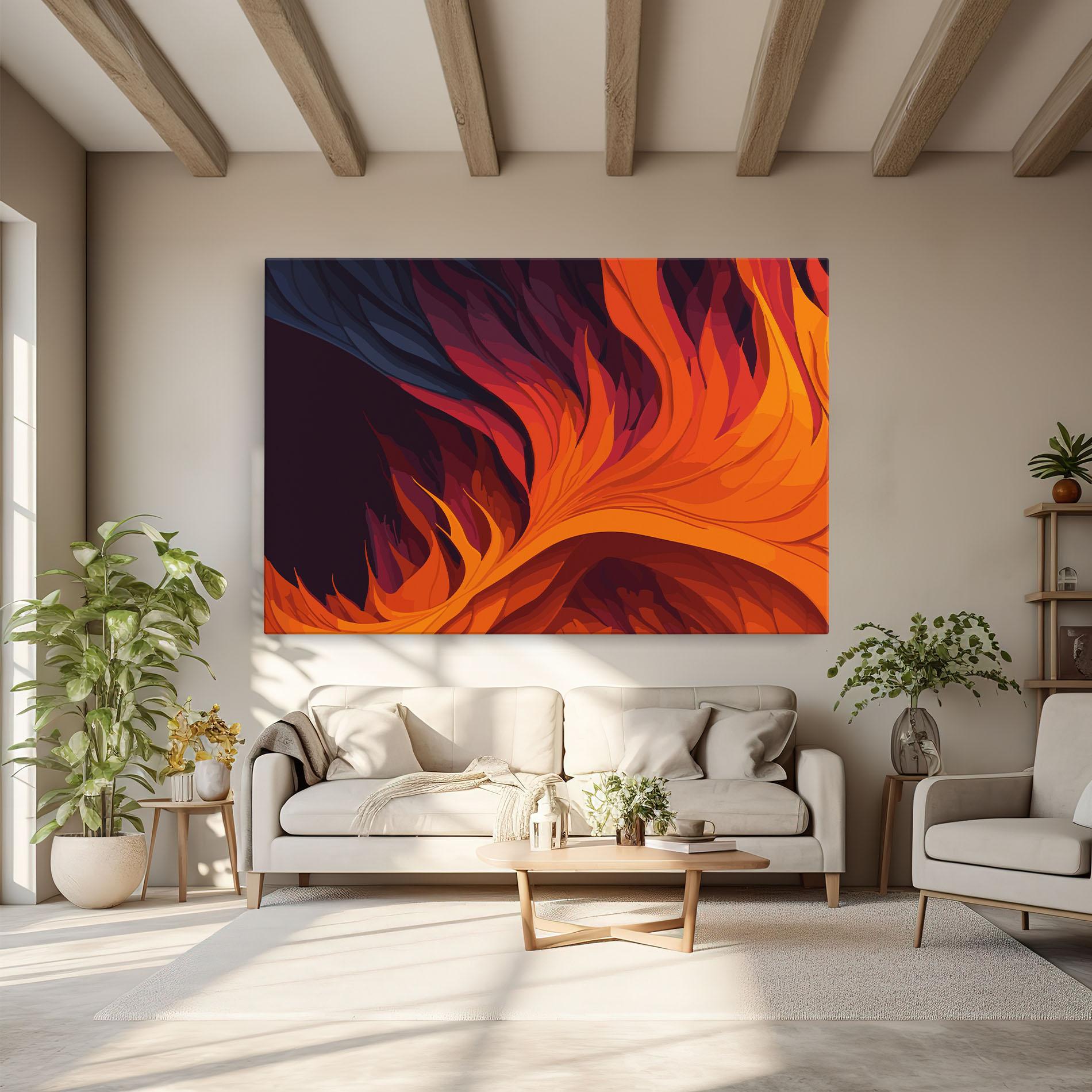Leinwandbild Artistic Fire mockup 6