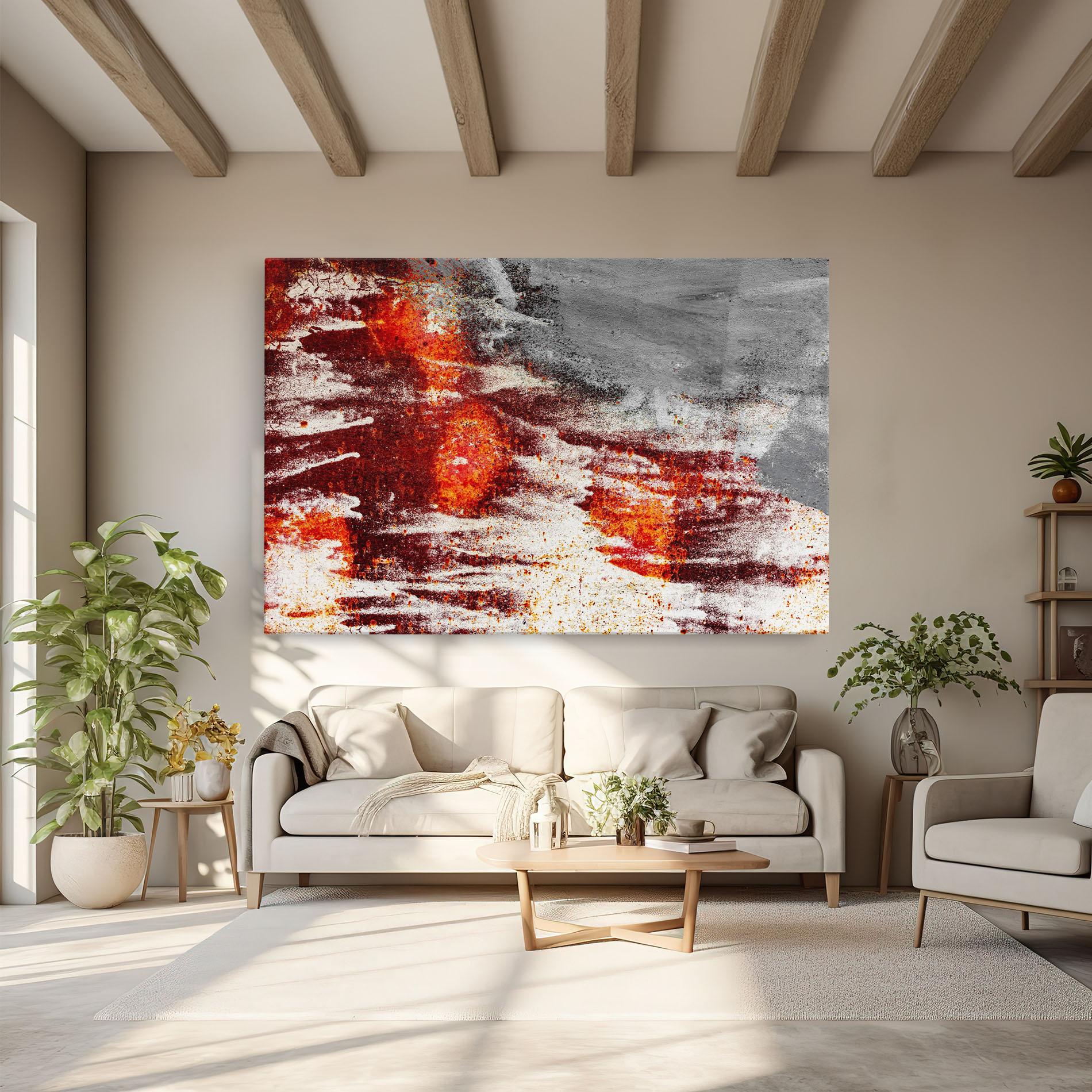 Leinwandbild Burning Sign mockup 6