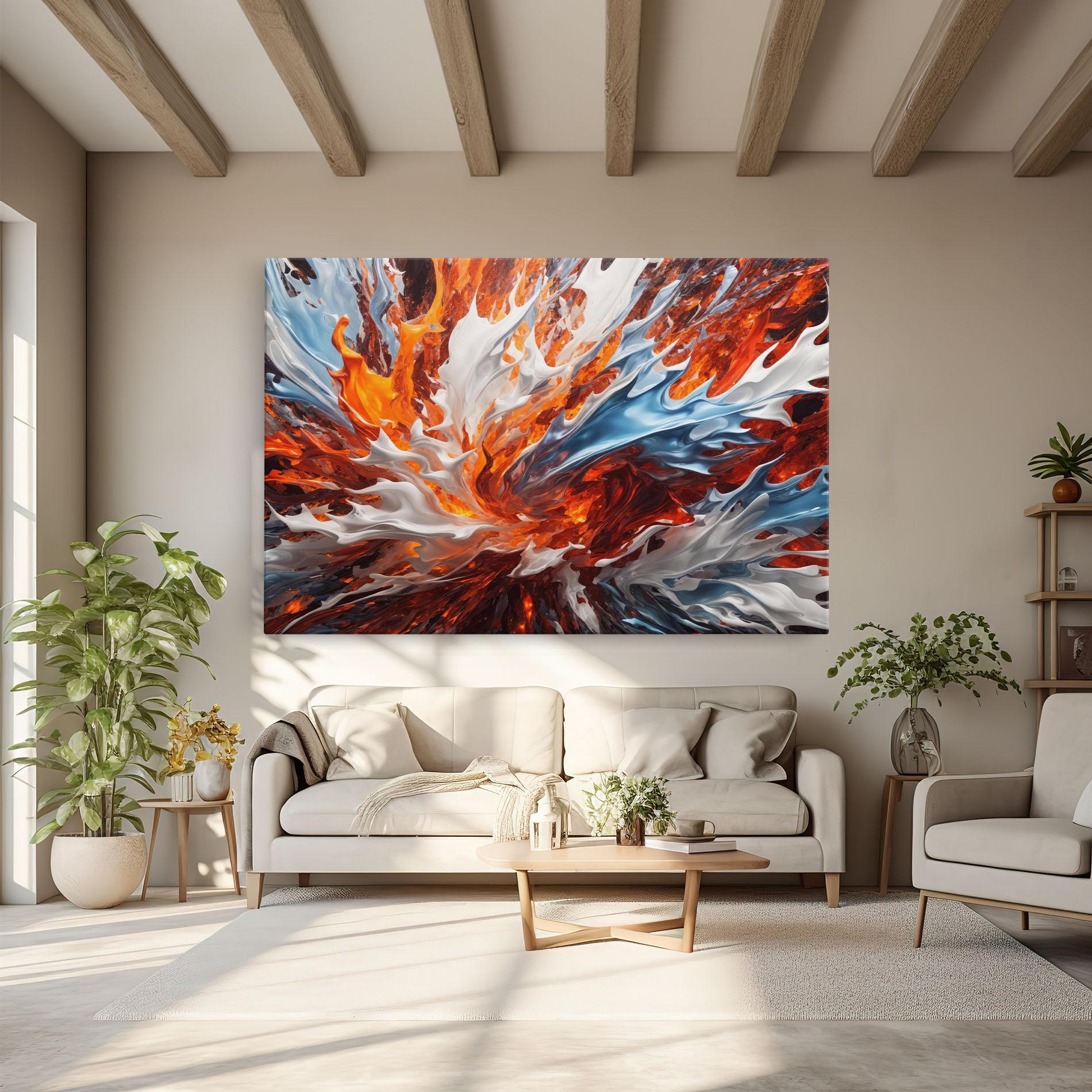 Leinwandbild Flame Rase mockup 6