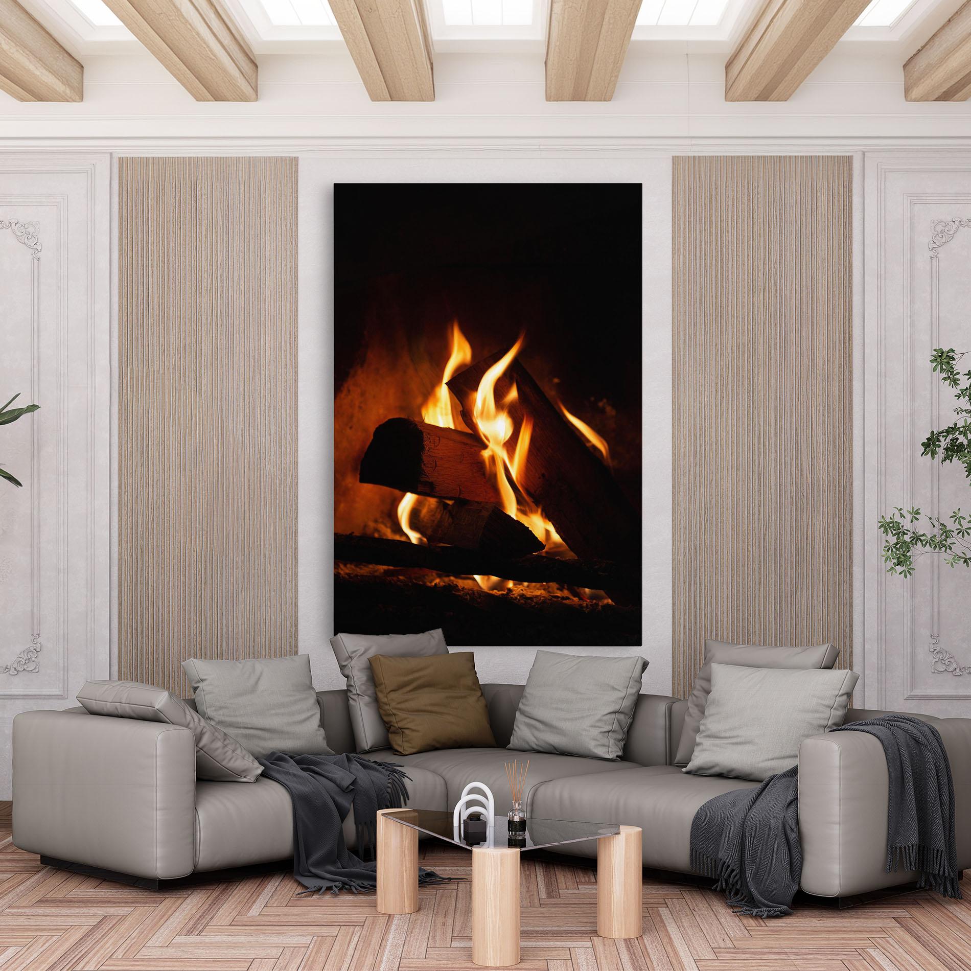 Leinwandbild Fire Wood View mockup 6