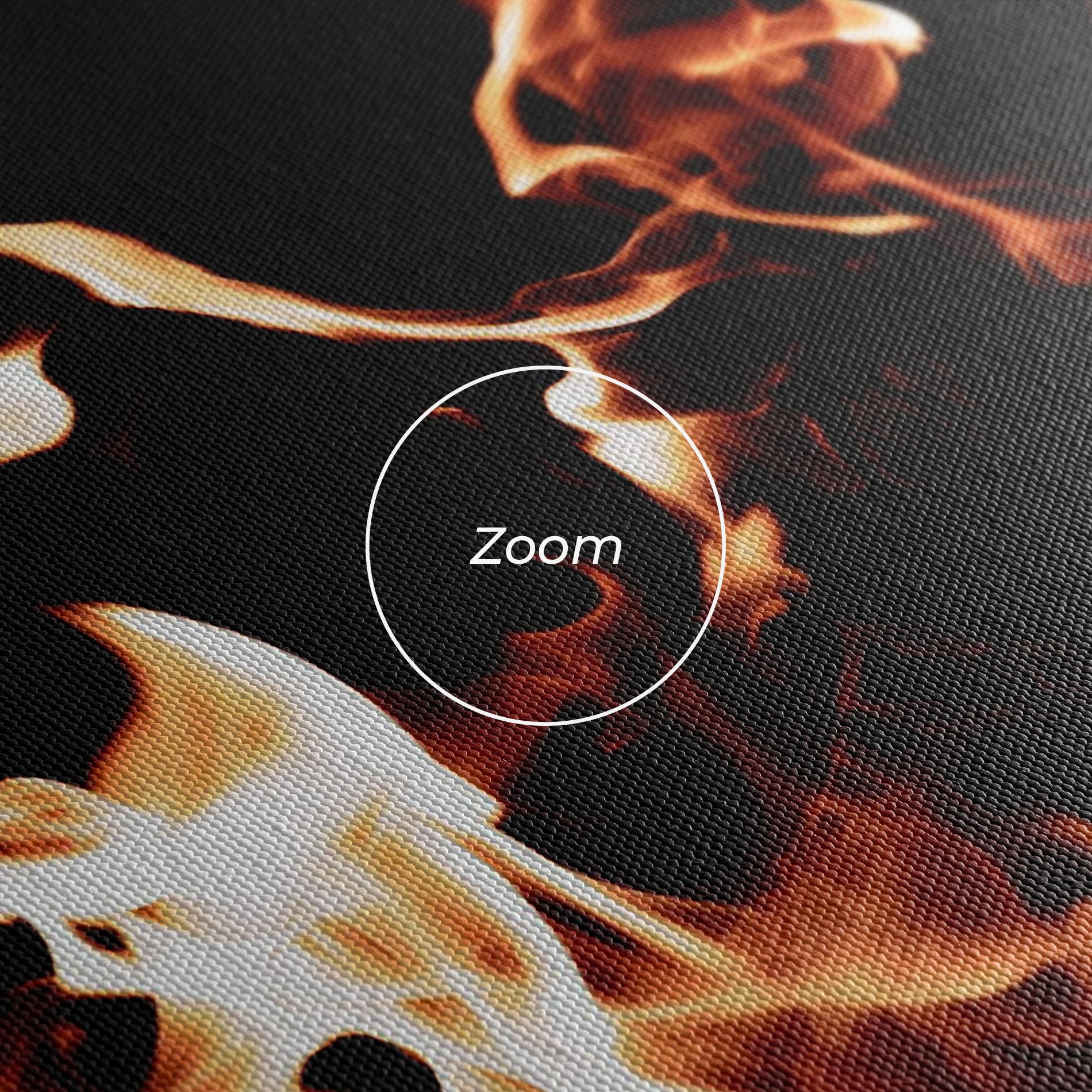 Leinwandbild Red Grey Fire mockup 3