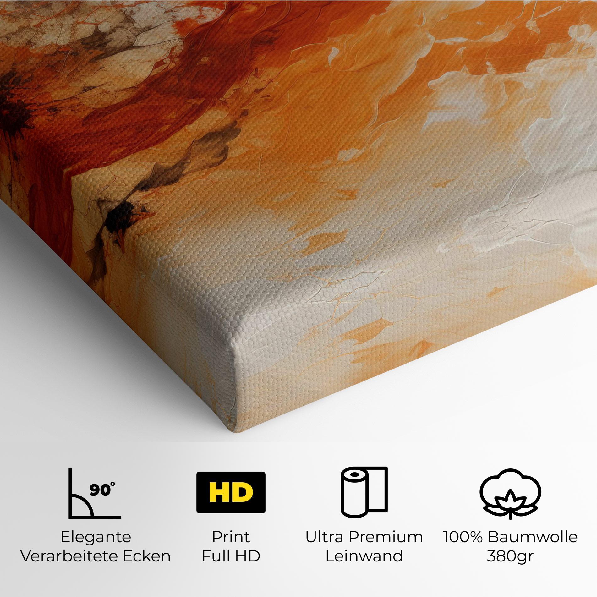 Leinwandbild Abstract Fire Painting mockup 4