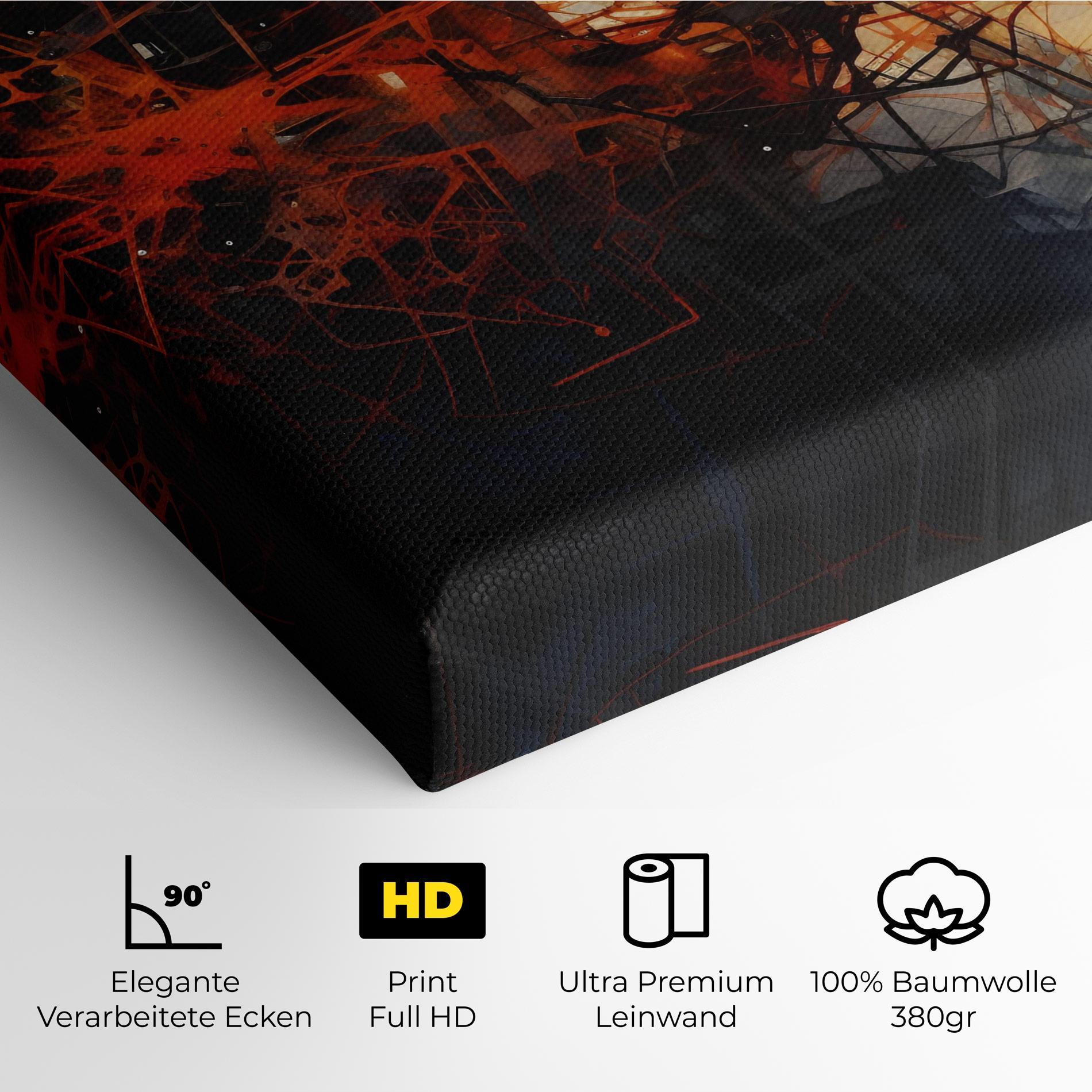Leinwandbild Abstract Fire Style mockup 4