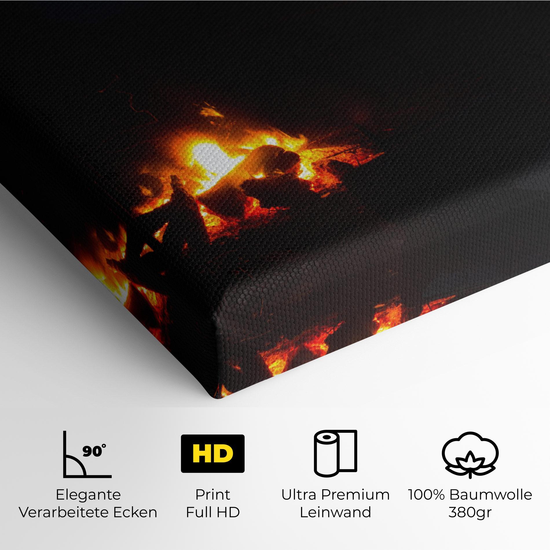 Leinwandbild Beautiful Fire View mockup 4