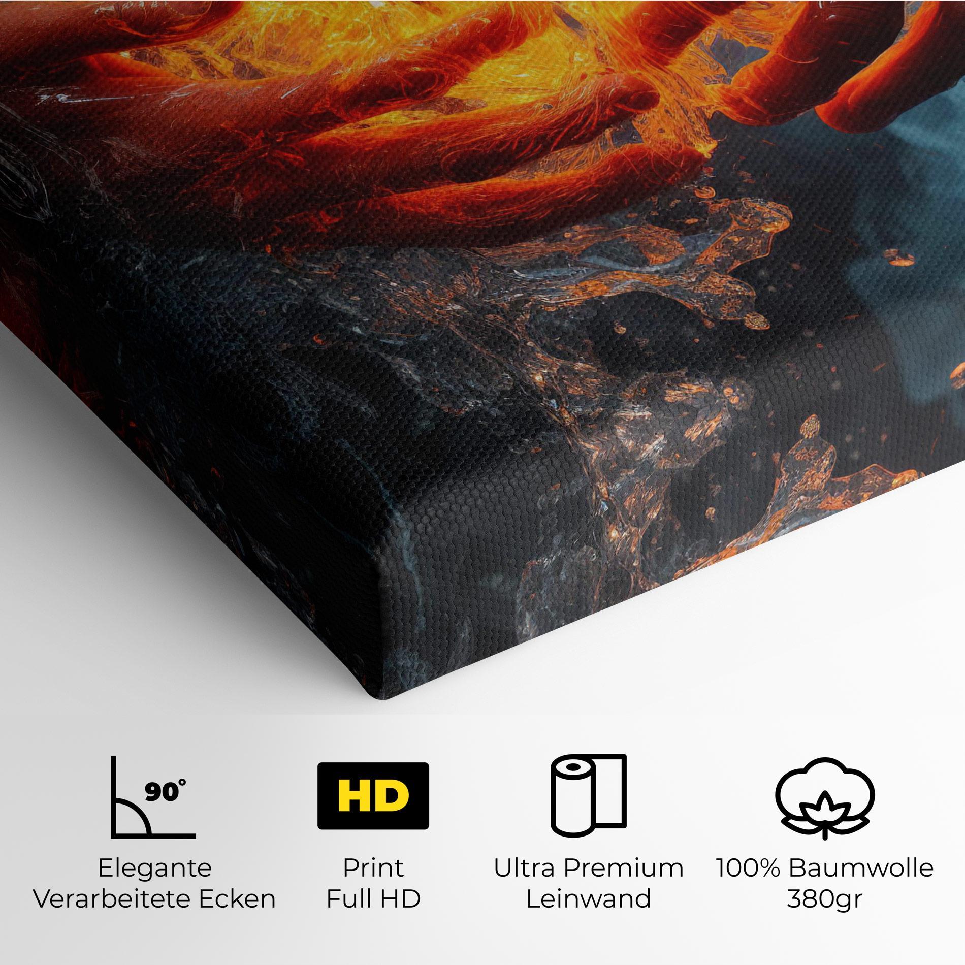Leinwandbild Fire Water mockup 4