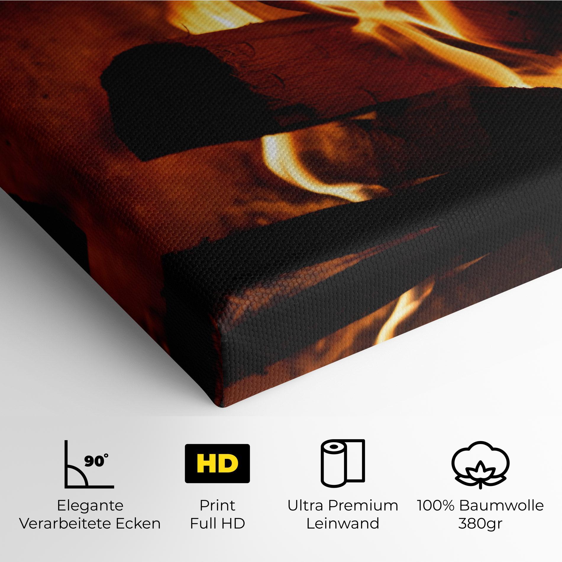 Leinwandbild Fire Wood View mockup 4