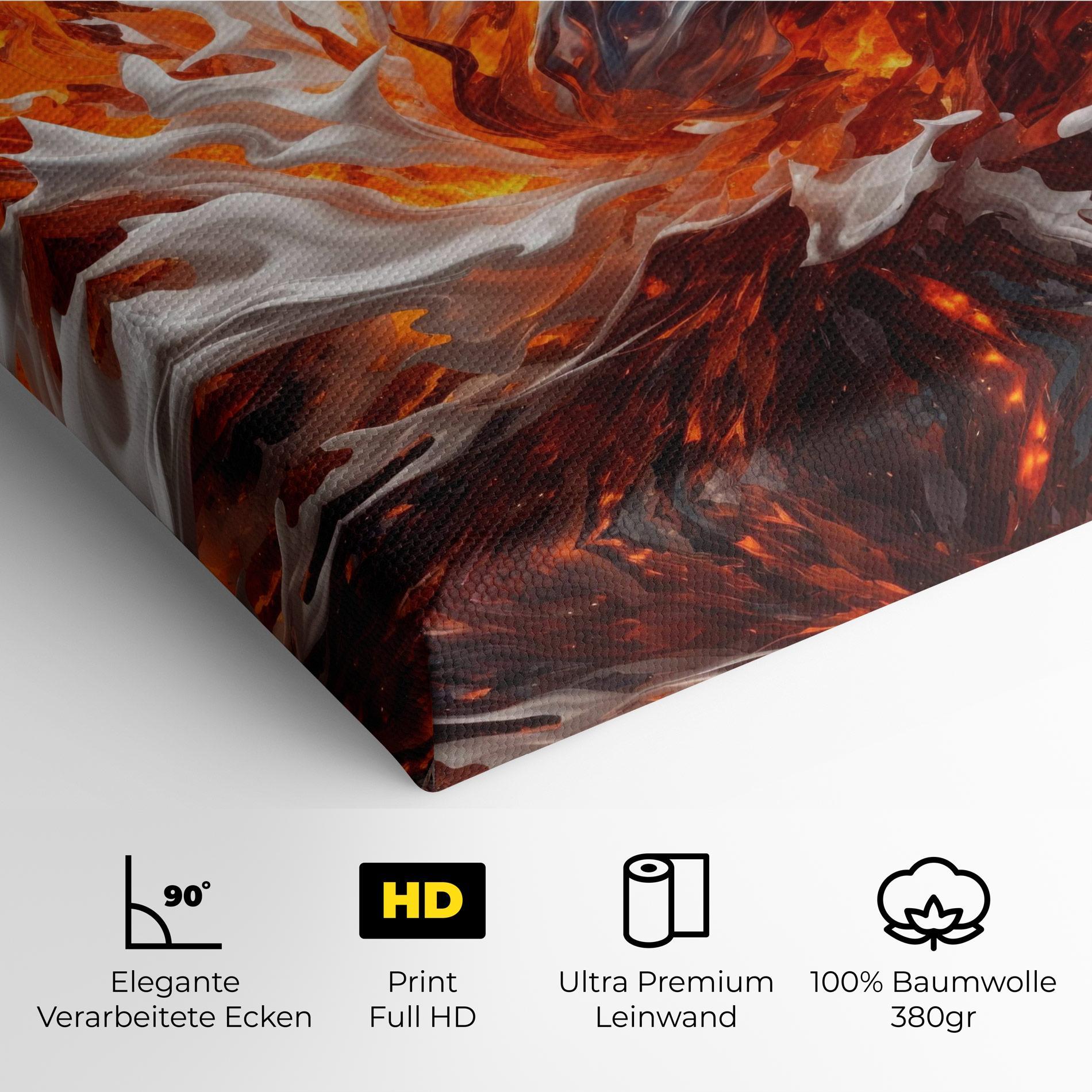 Leinwandbild Flame Rase mockup 4