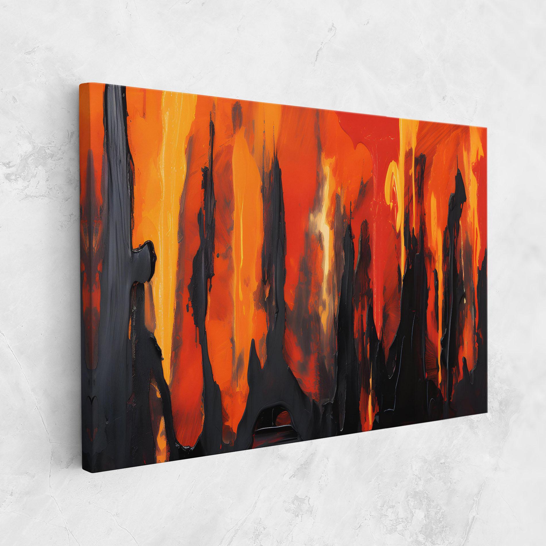 Leinwandbild Abstract Fire Art mockup 1
