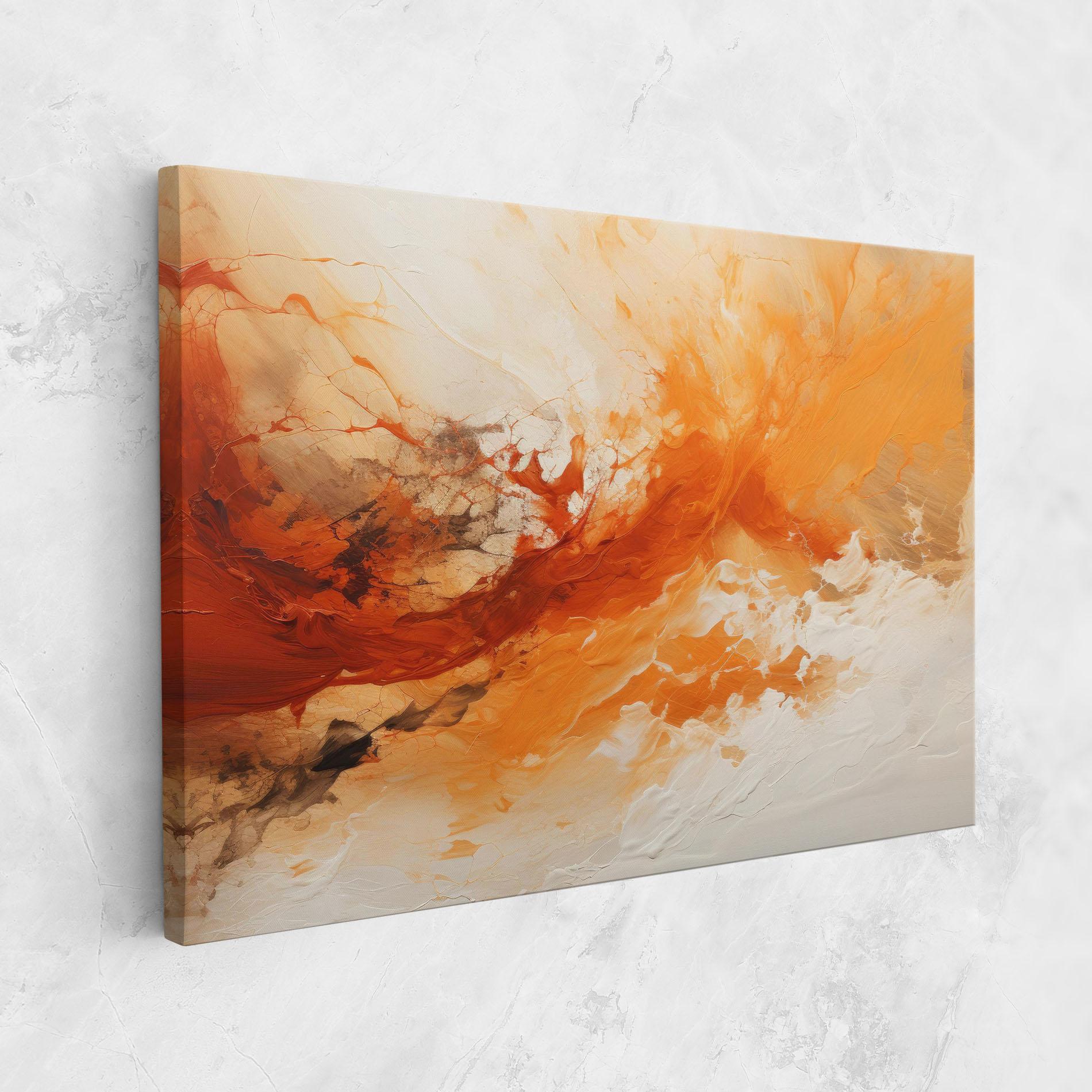 Leinwandbild Abstract Fire Painting mockup 1