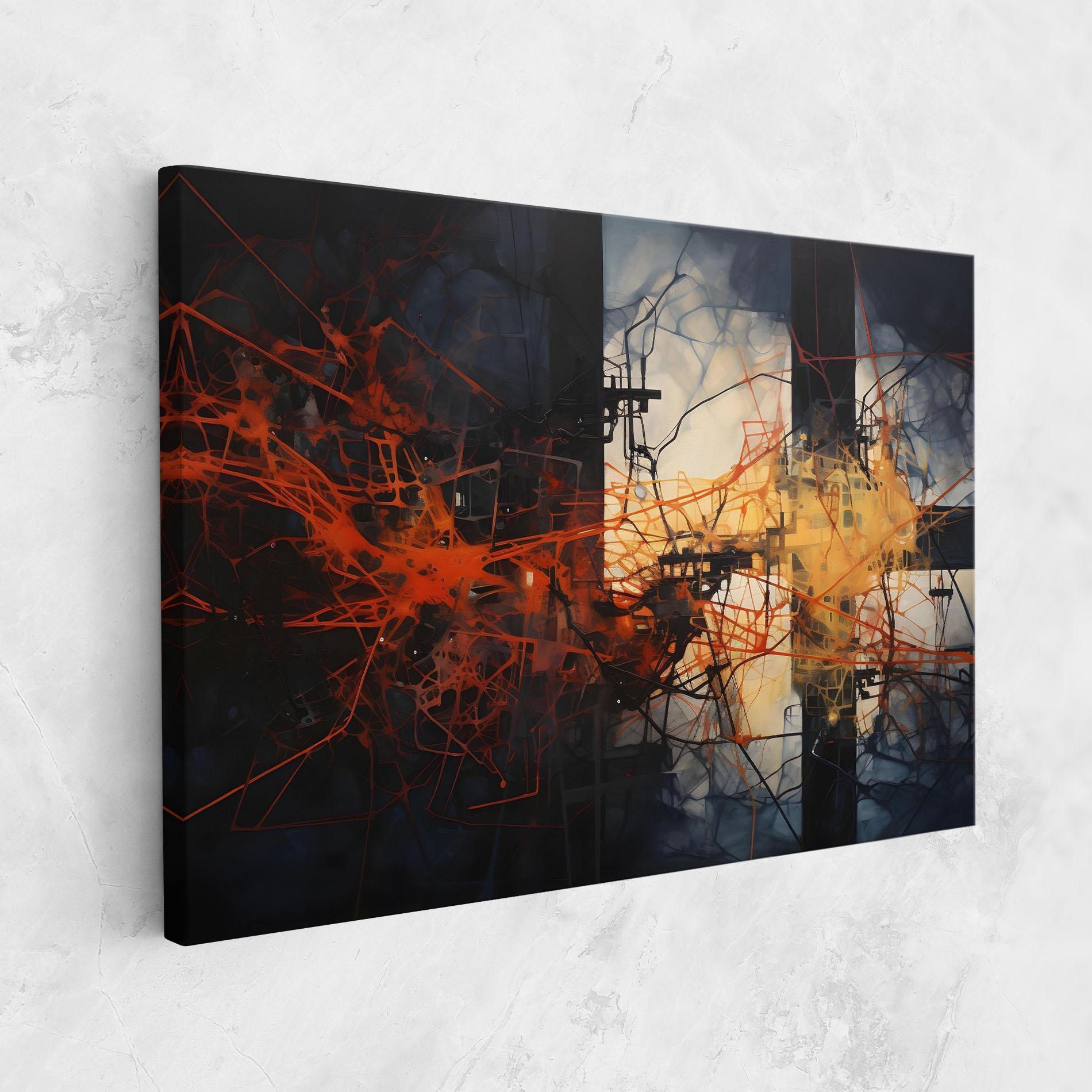 Leinwandbild Abstract Fire Style mockup 1