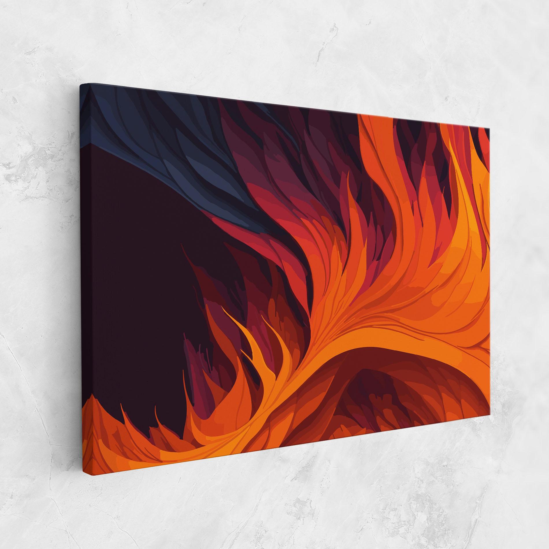 Leinwandbild Artistic Fire mockup 1