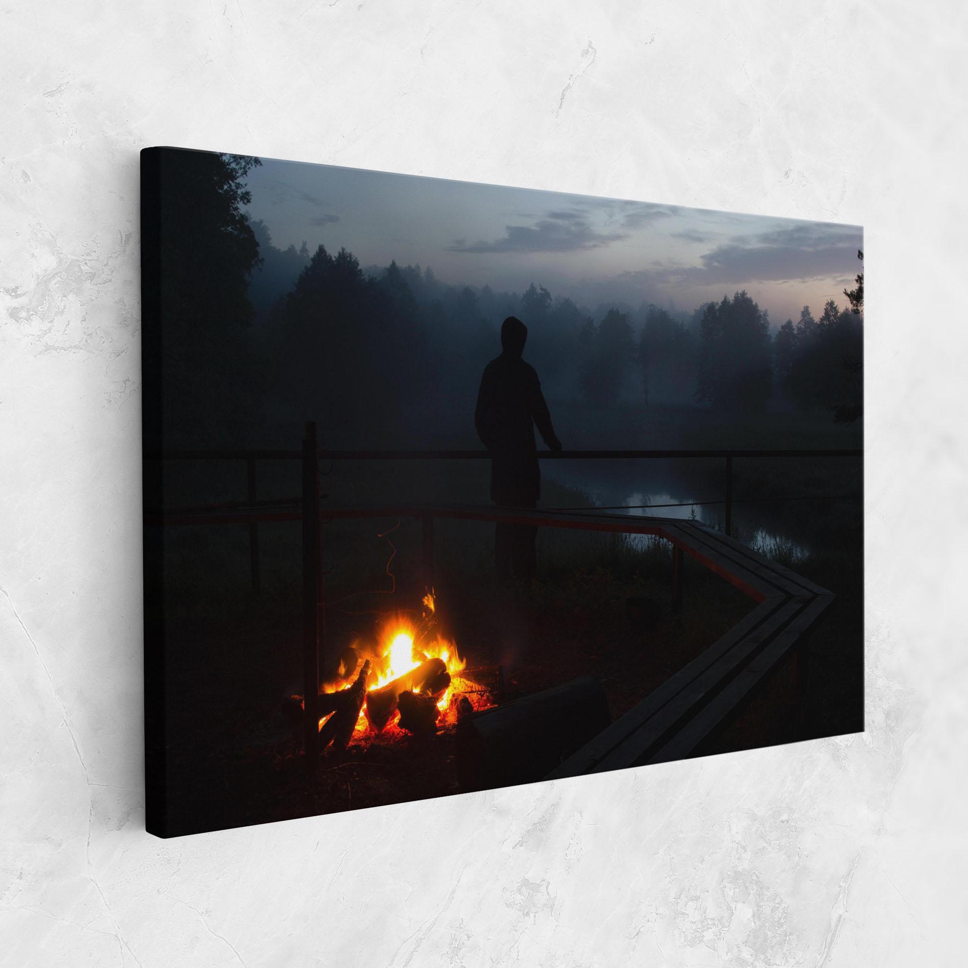 Leinwandbild Beautiful Fire View mockup 1