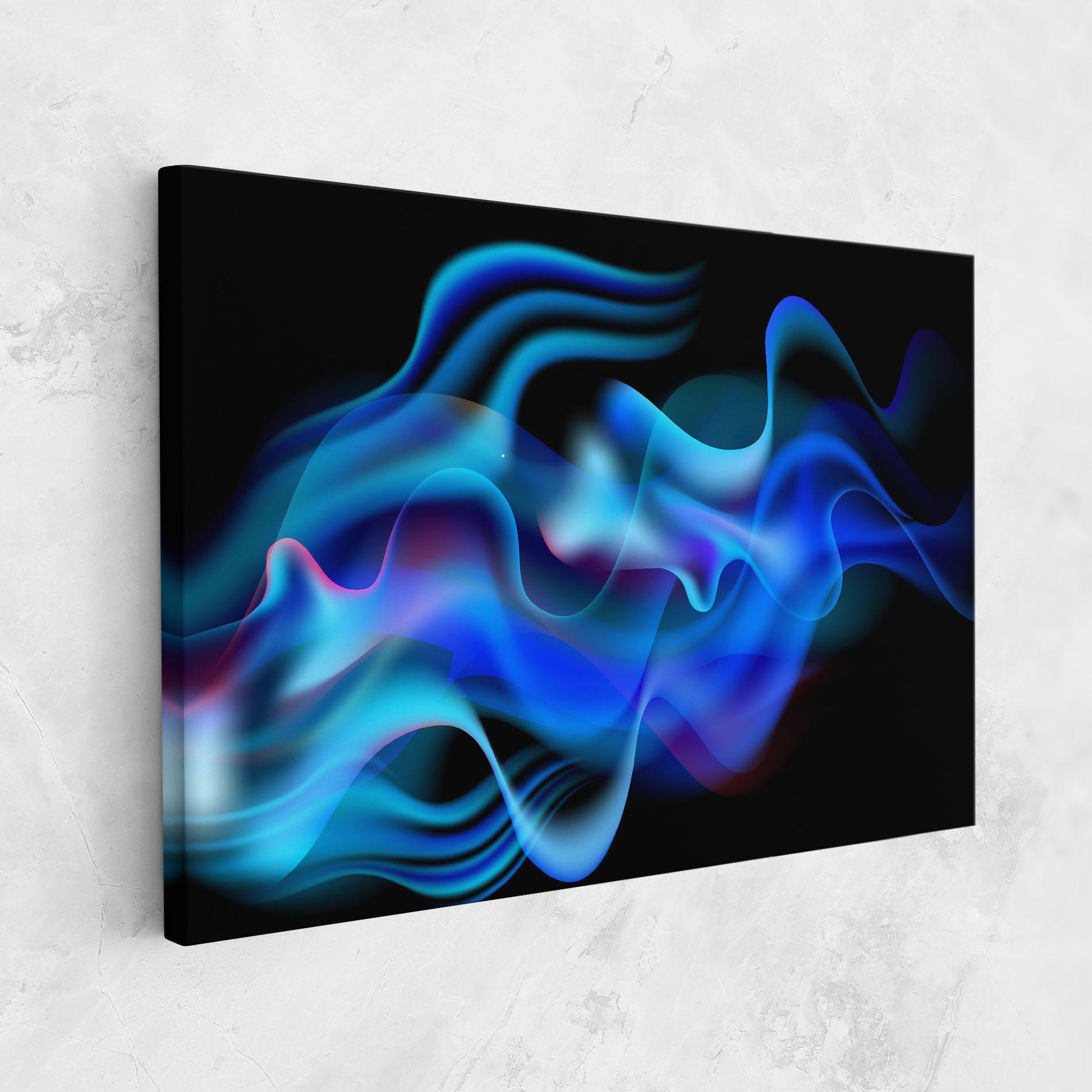 Leinwandbild Blue Fire mockup 1