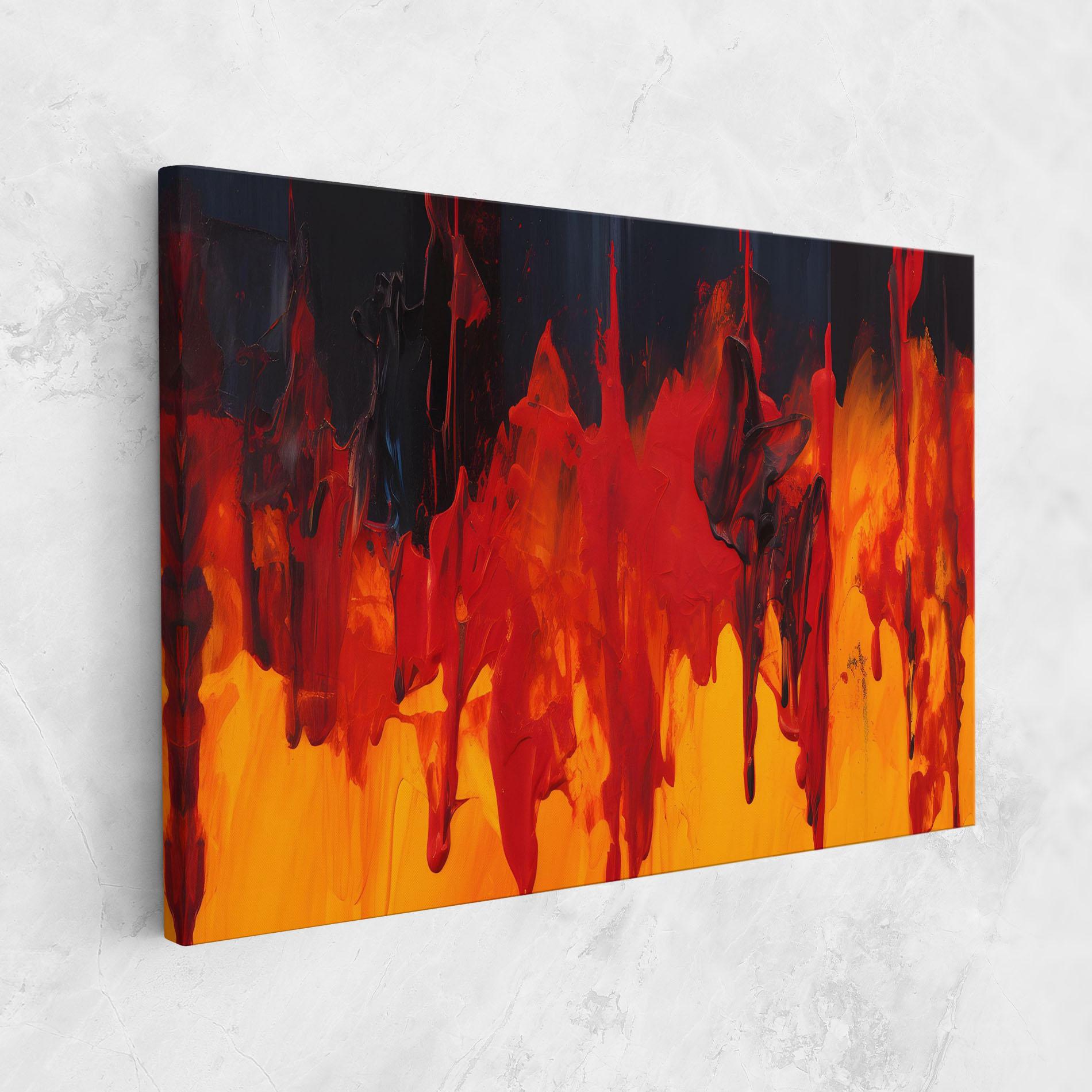 Leinwandbild Colorful Fire Art mockup 1