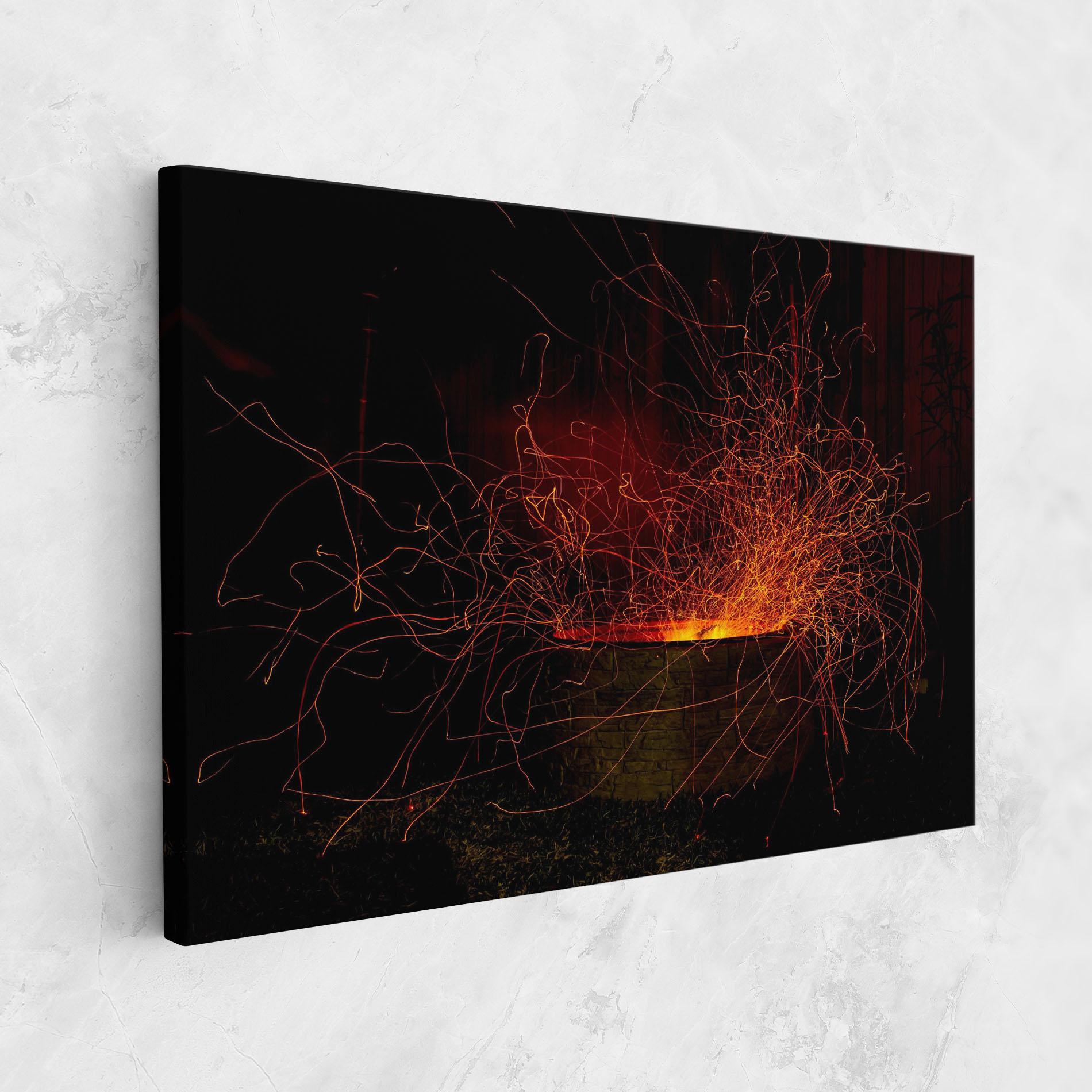 Leinwandbild Fire Drawing Effect mockup 1