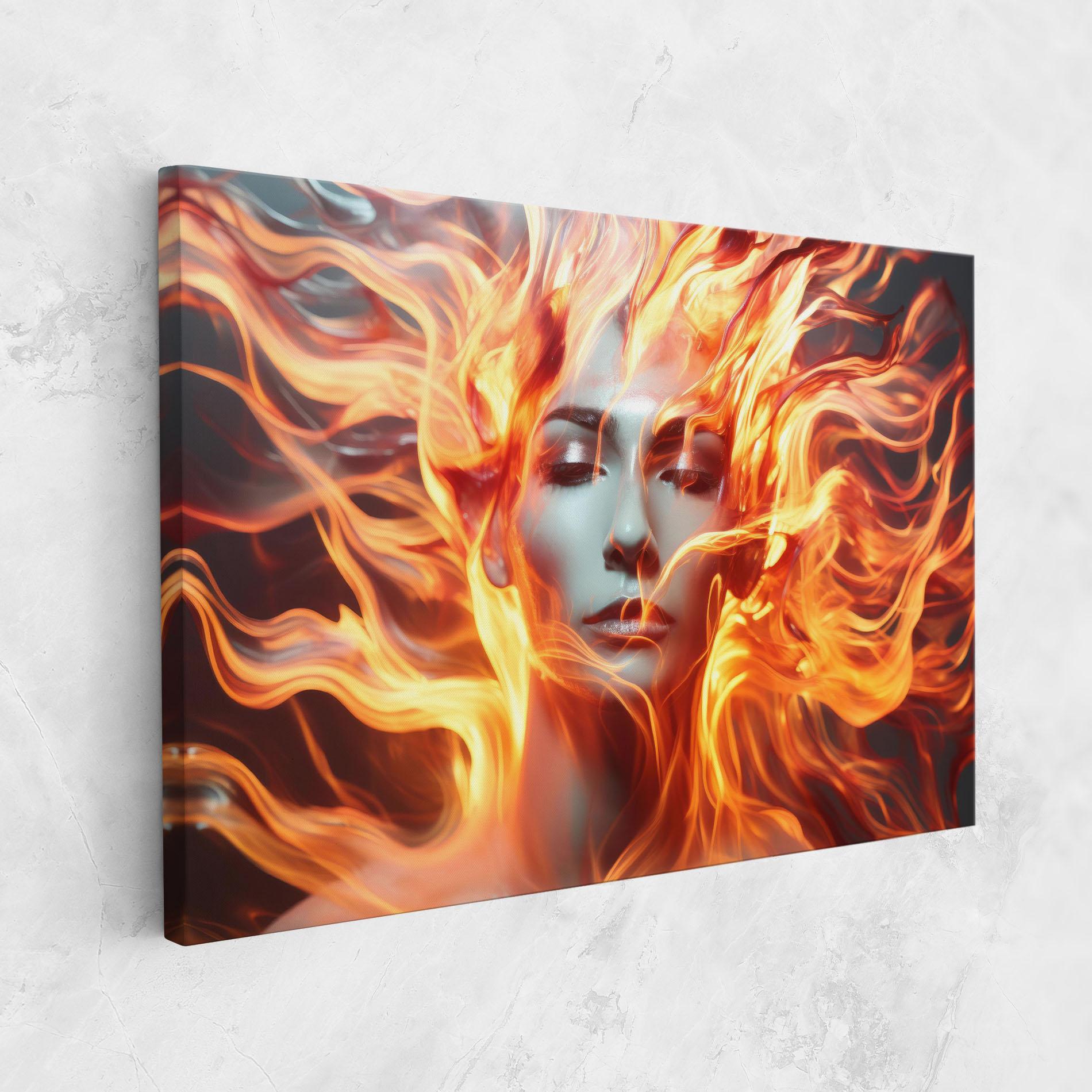 Leinwandbild Fire Hair mockup 1