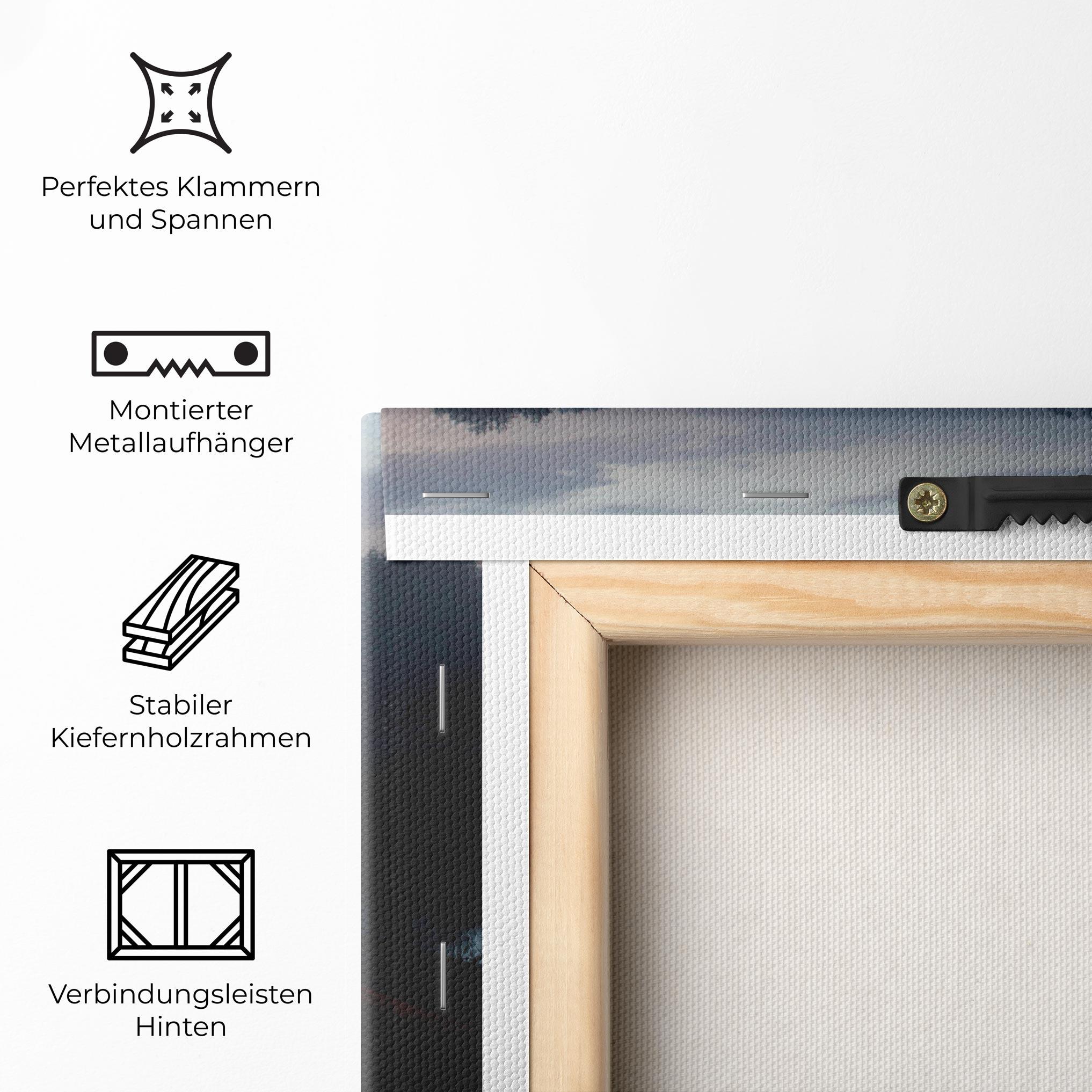 Leinwandbild Beautiful Fire View mockup 5