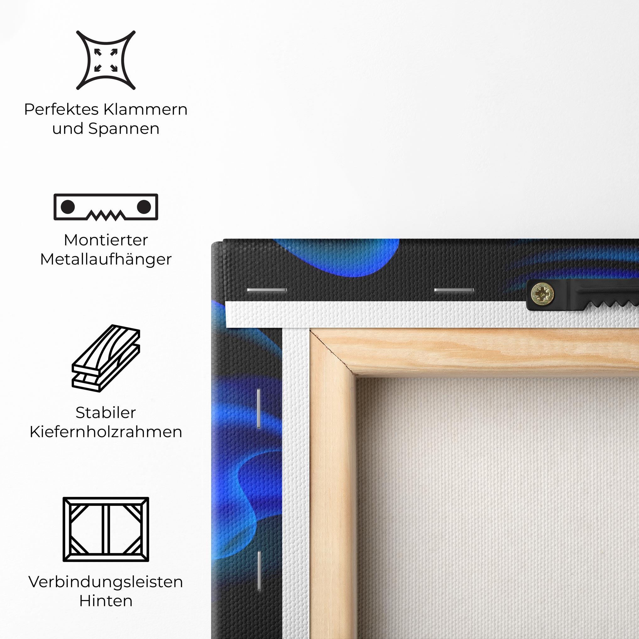 Leinwandbild Blue Fire mockup 5