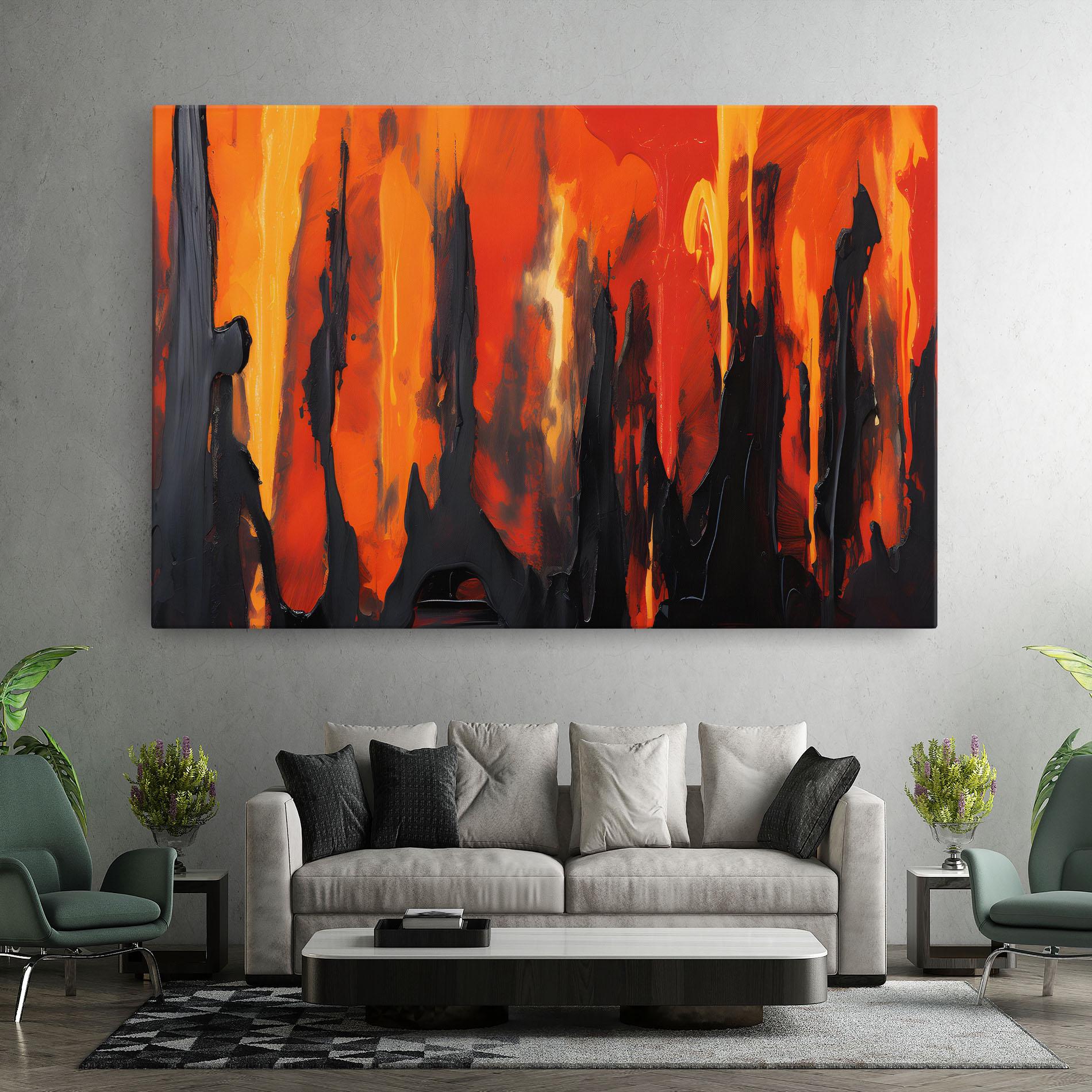 Leinwandbild Abstract Fire Art mockup 7