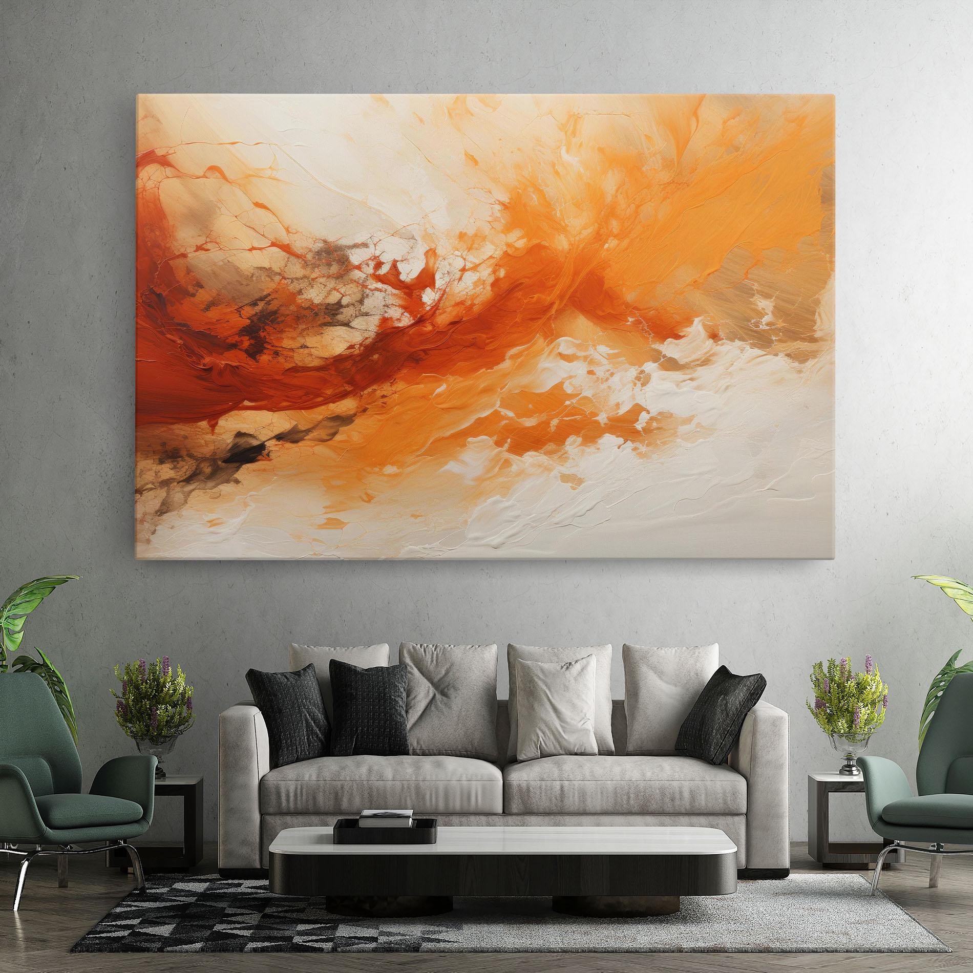 Leinwandbild Abstract Fire Painting mockup 7