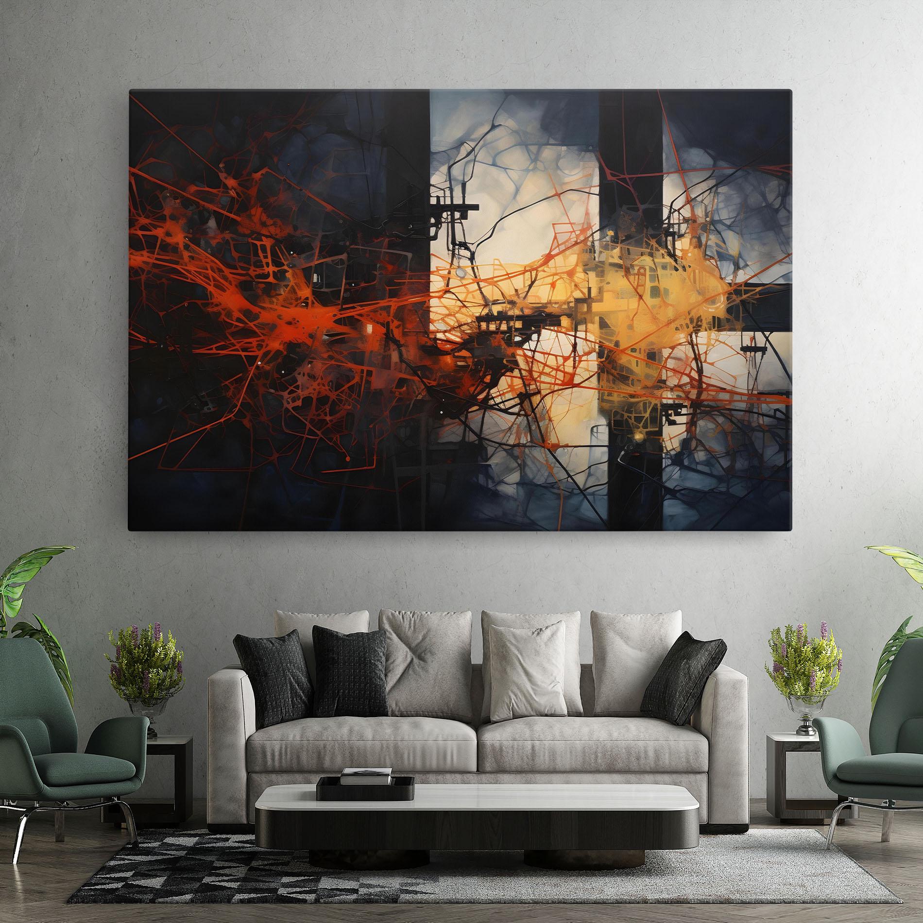 Leinwandbild Abstract Fire Style mockup 7