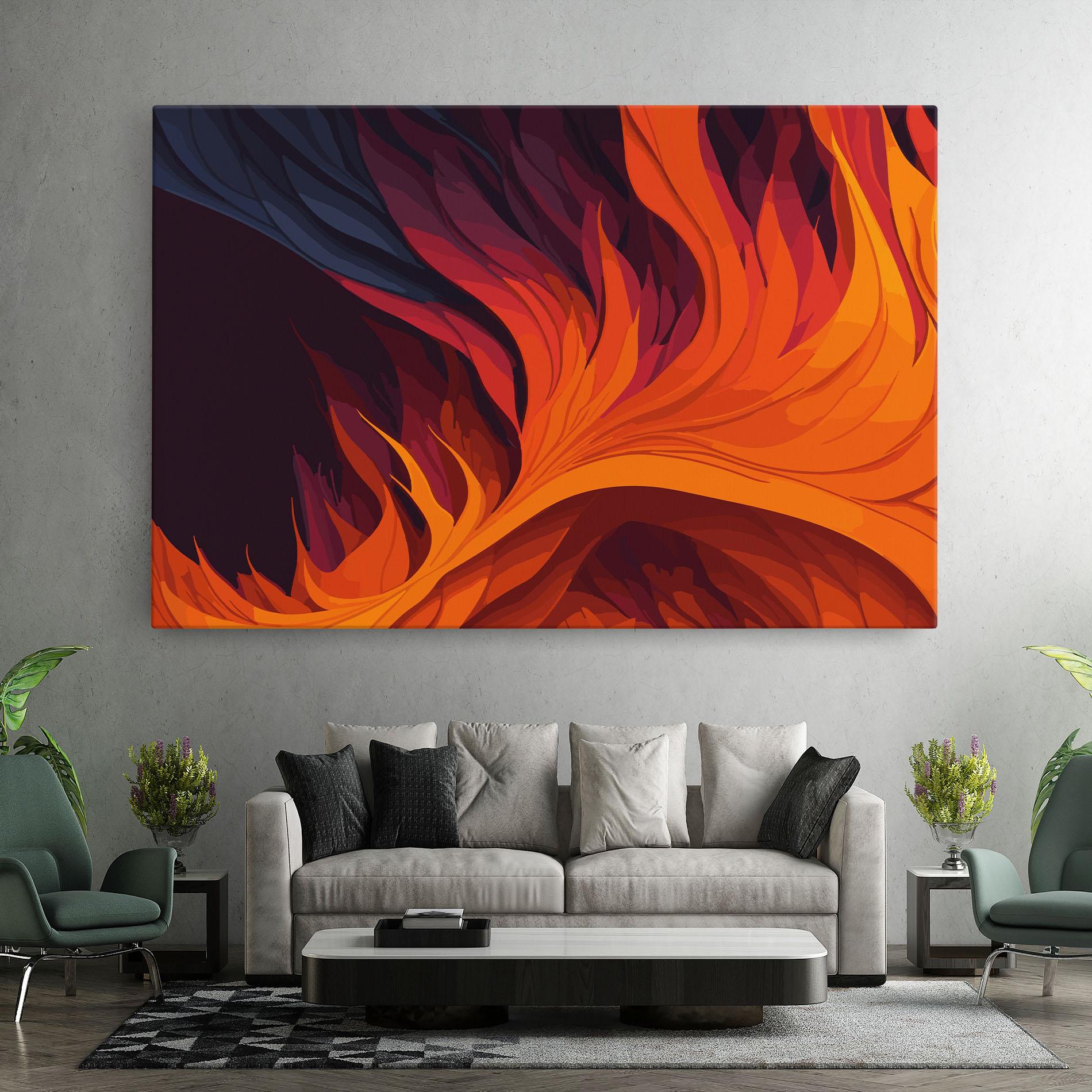 Leinwandbild Artistic Fire mockup 7