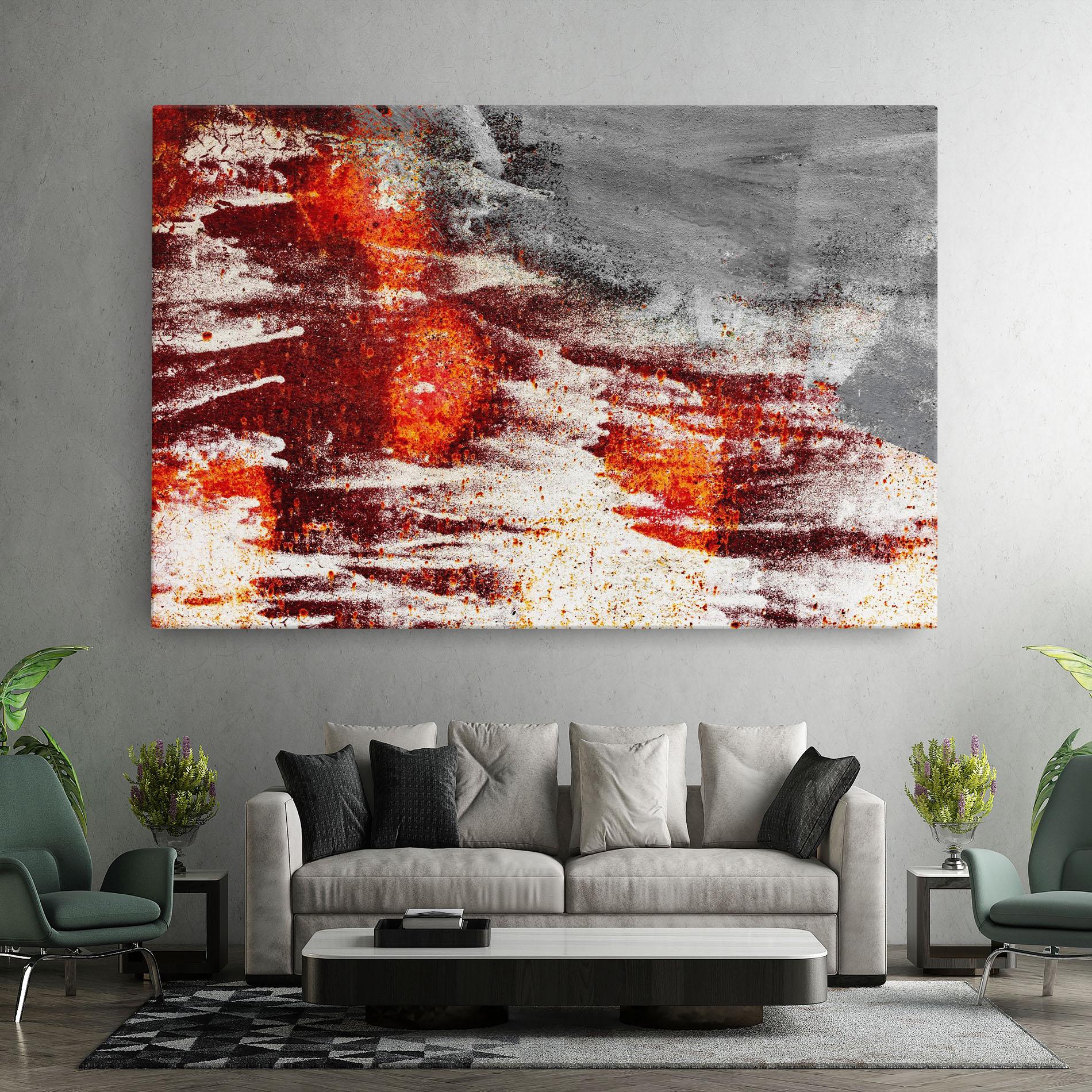 Leinwandbild Burning Sign mockup 7