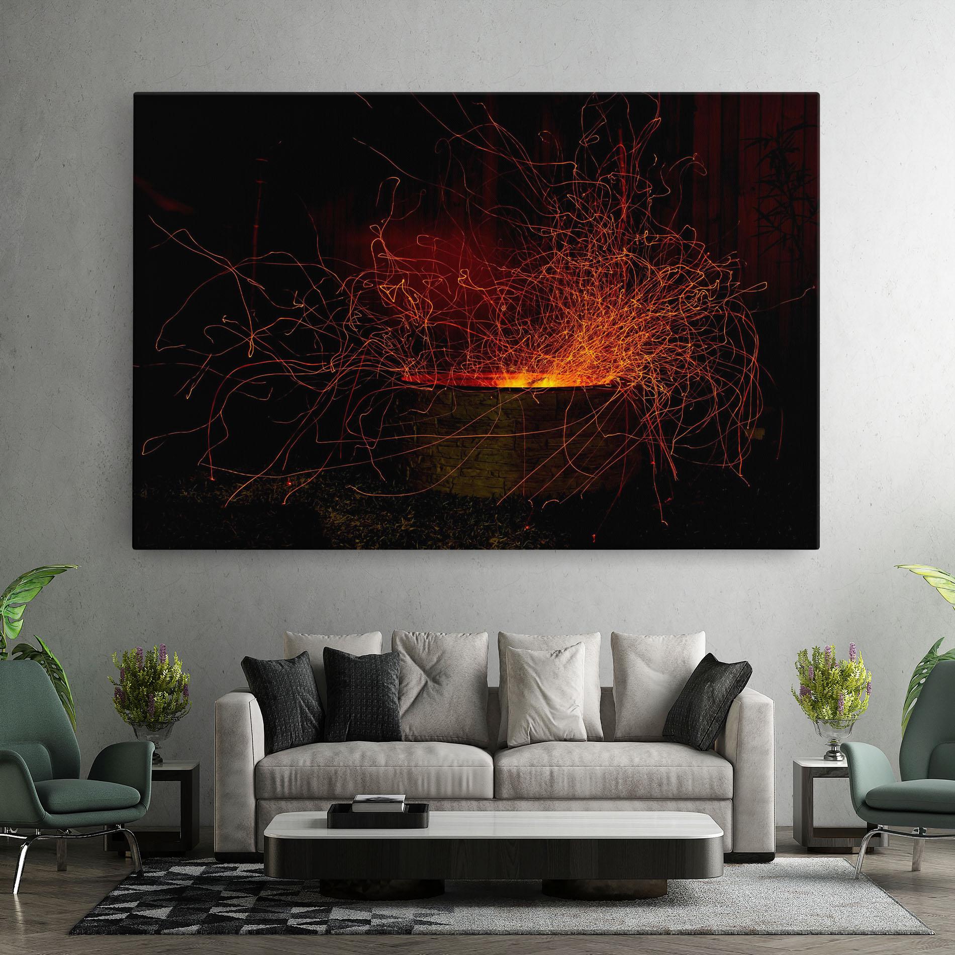 Leinwandbild Fire Drawing Effect mockup 7