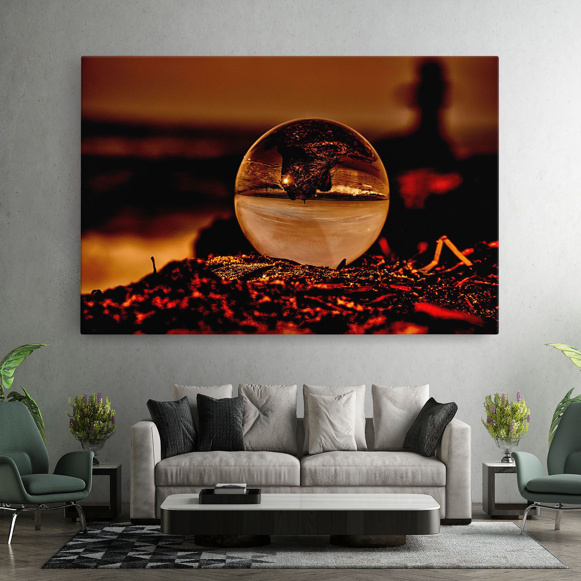 Fire Glass Ball mockup 7