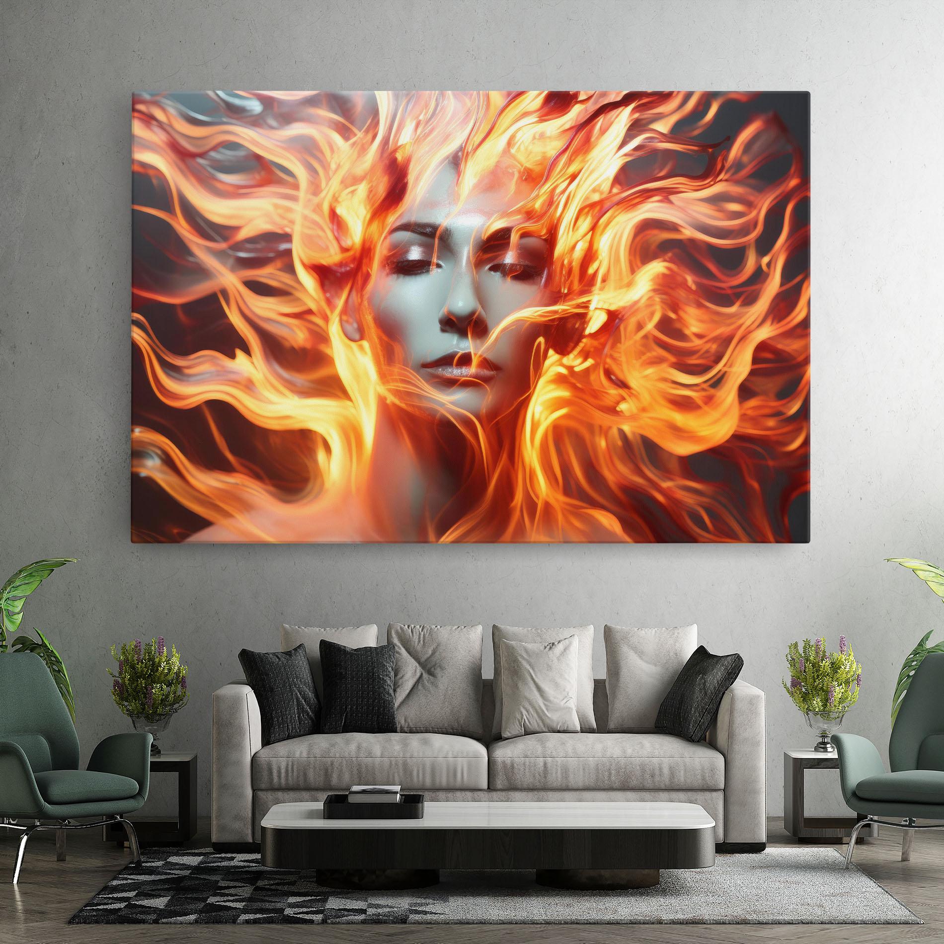 Leinwandbild Fire Hair mockup 7