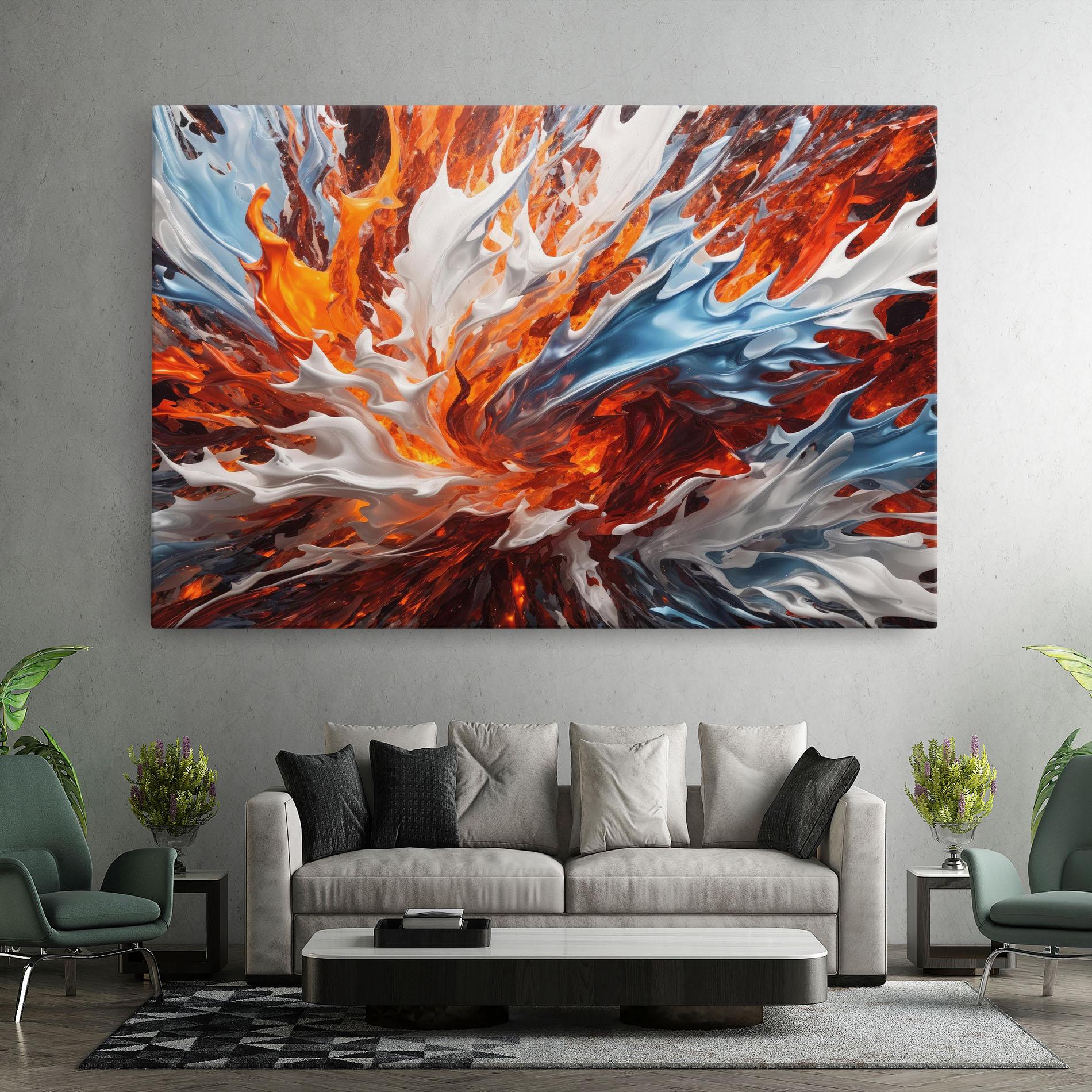 Leinwandbild Flame Rase mockup 7