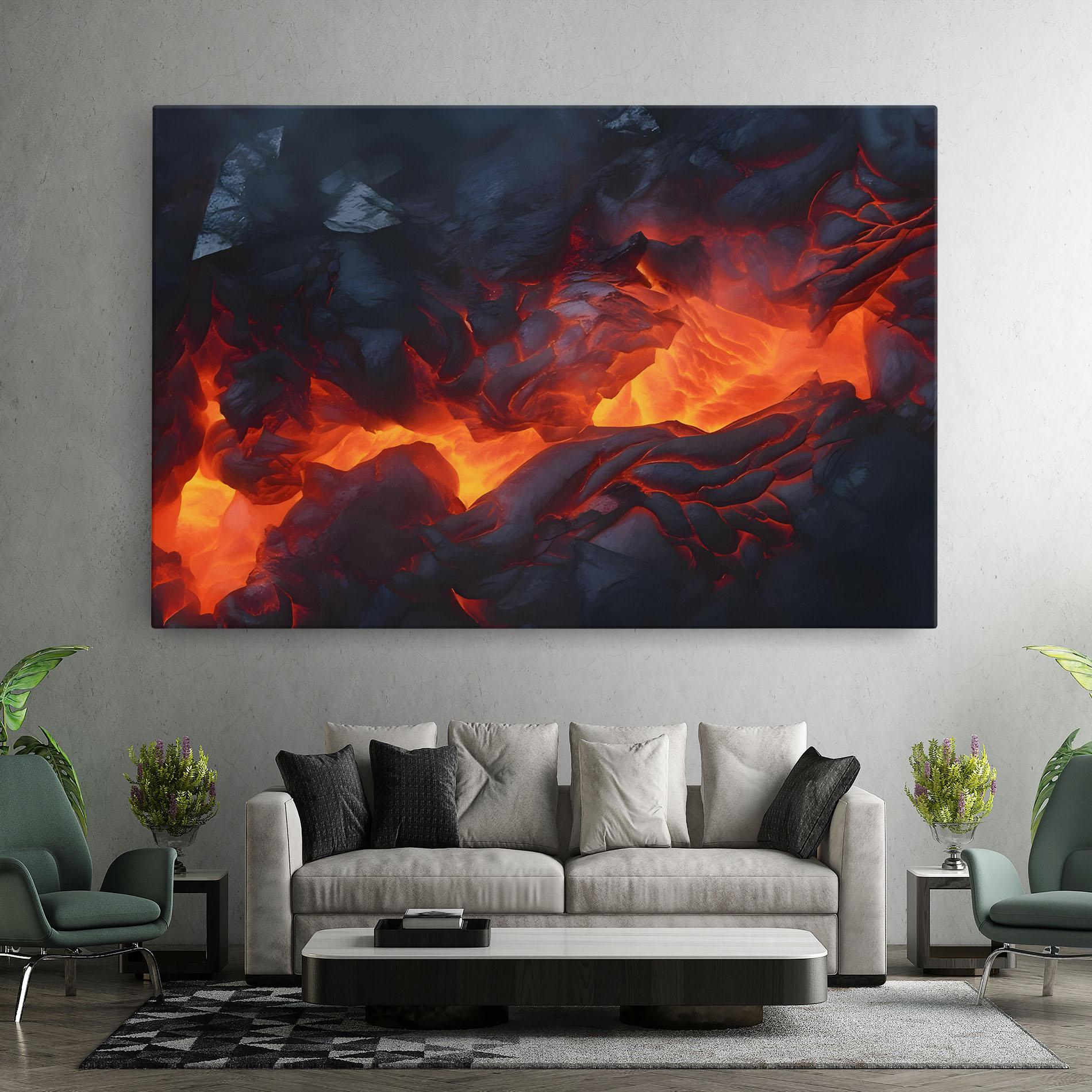 Leinwandbild Lava Art mockup 7