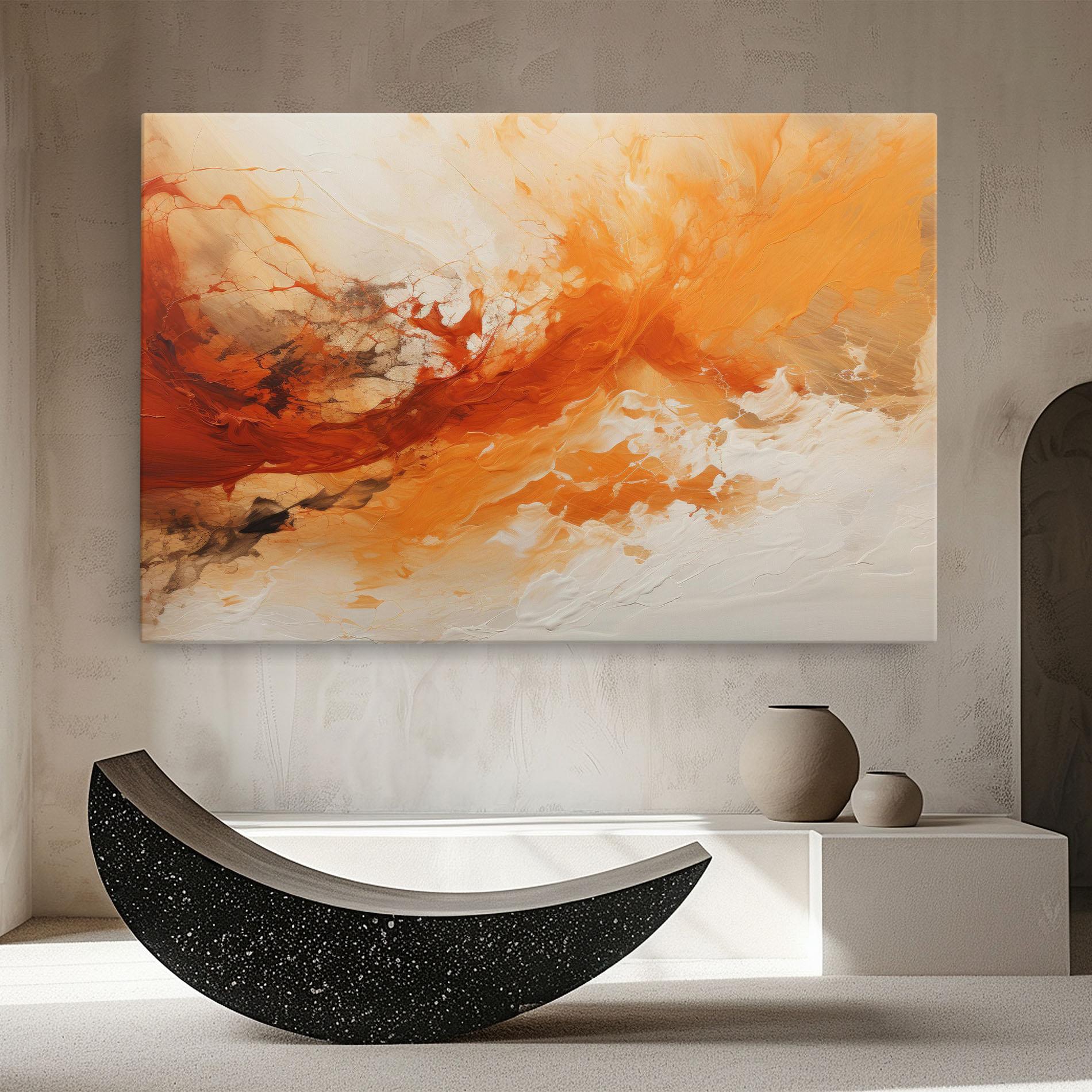 Leinwandbild Abstract Fire Painting mockup 8