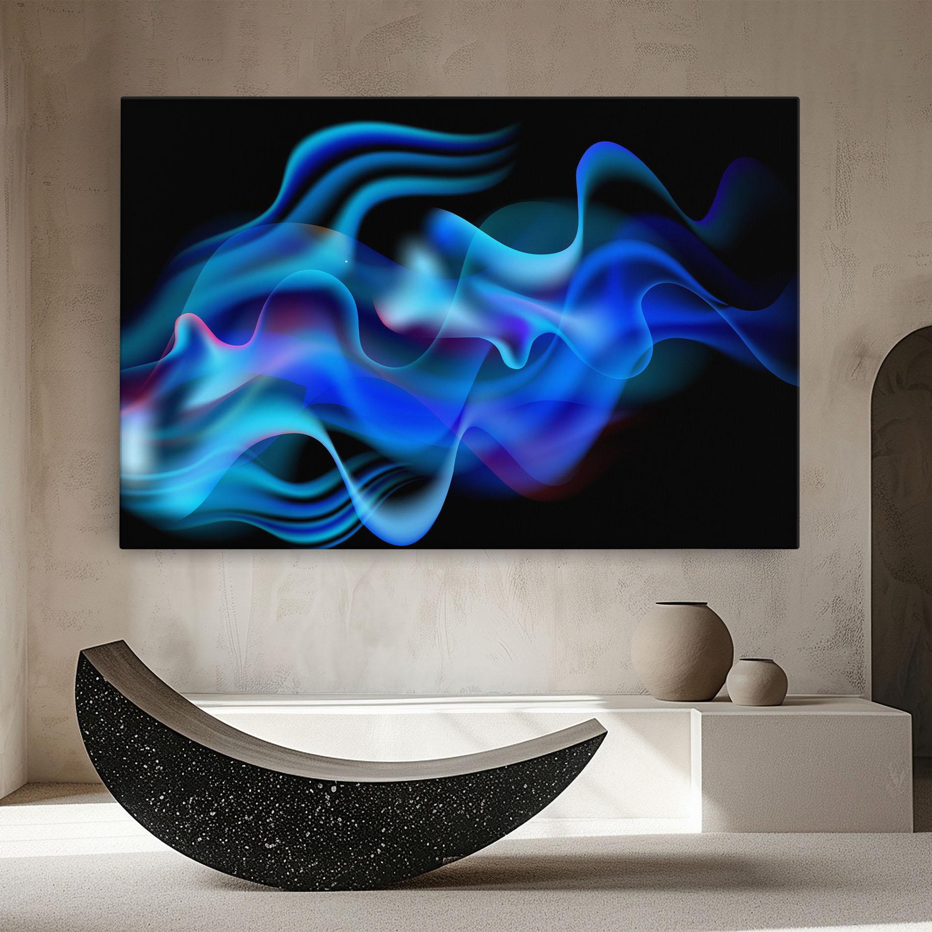 Leinwandbild Blue Fire mockup 8