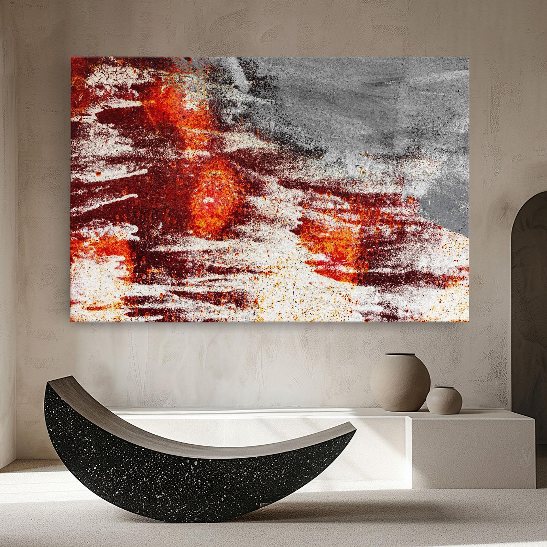 Leinwandbild Burning Sign mockup 8