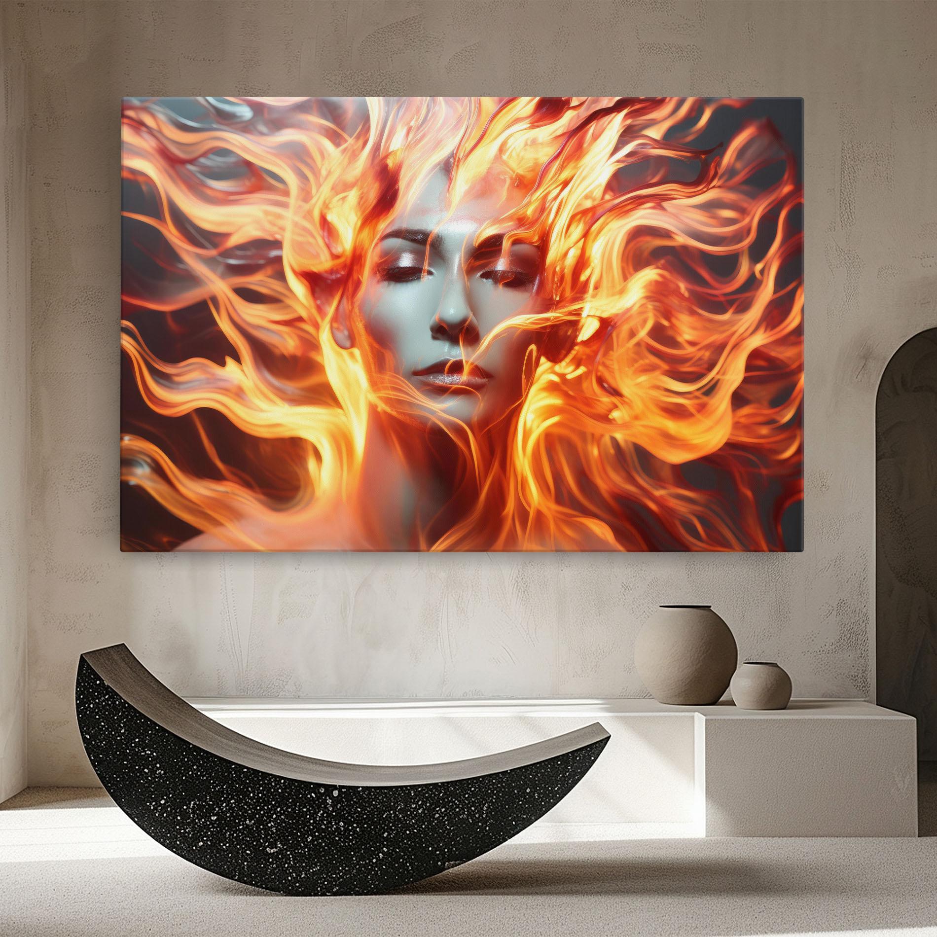 Leinwandbild Fire Hair mockup 8