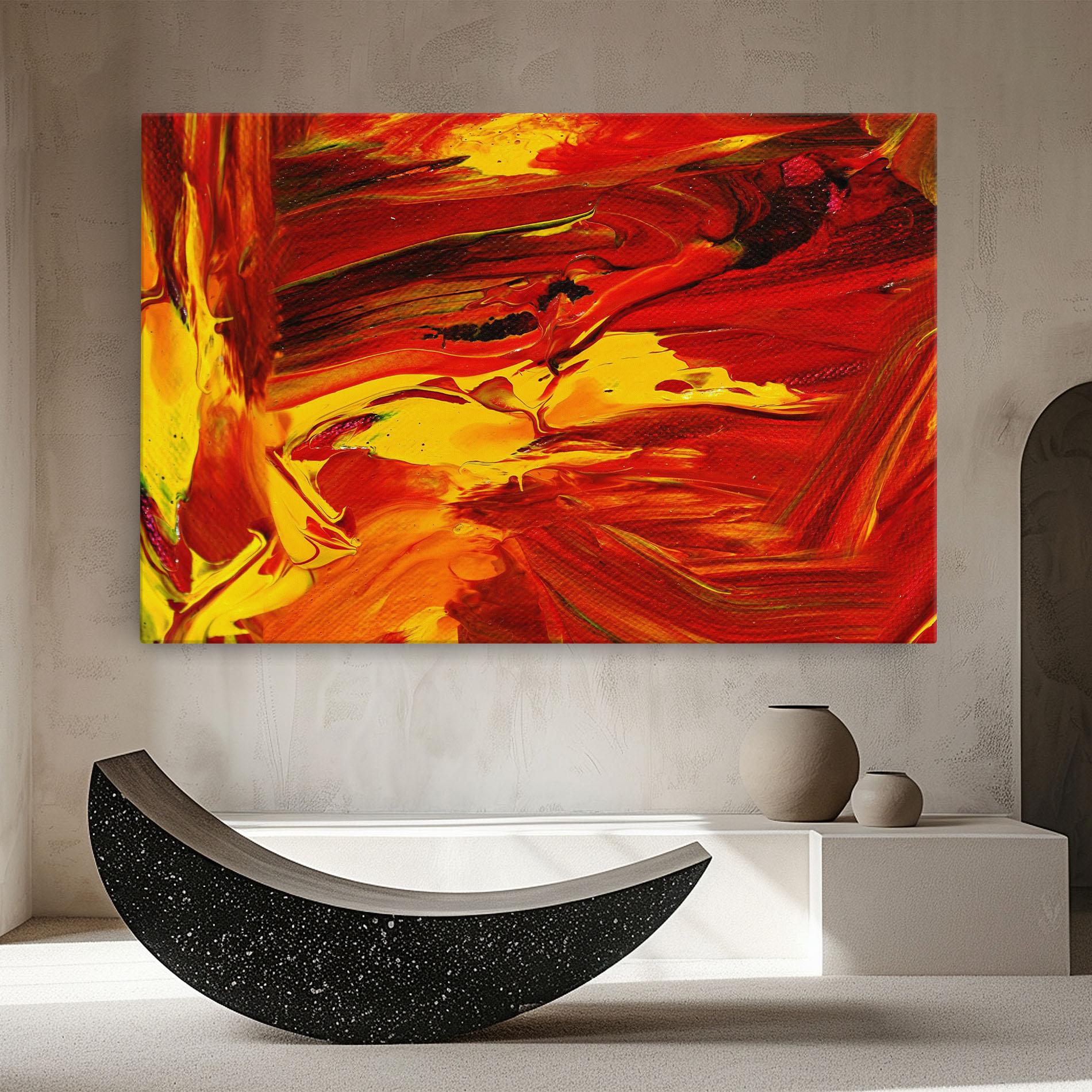 Leinwandbild Fire Painting mockup 8