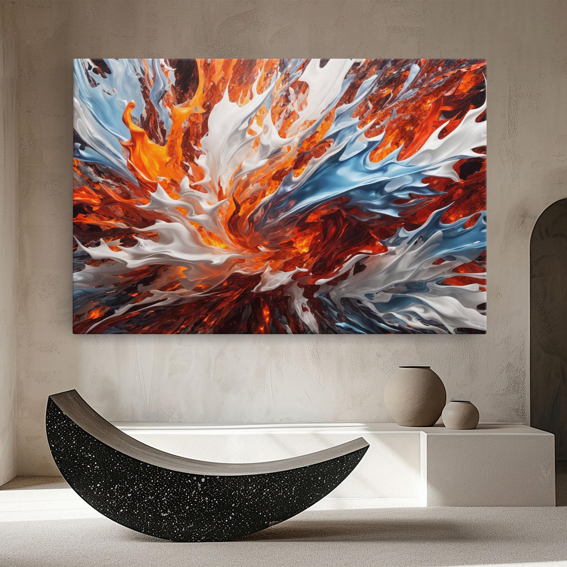 Leinwandbild Flame Rase mockup 8