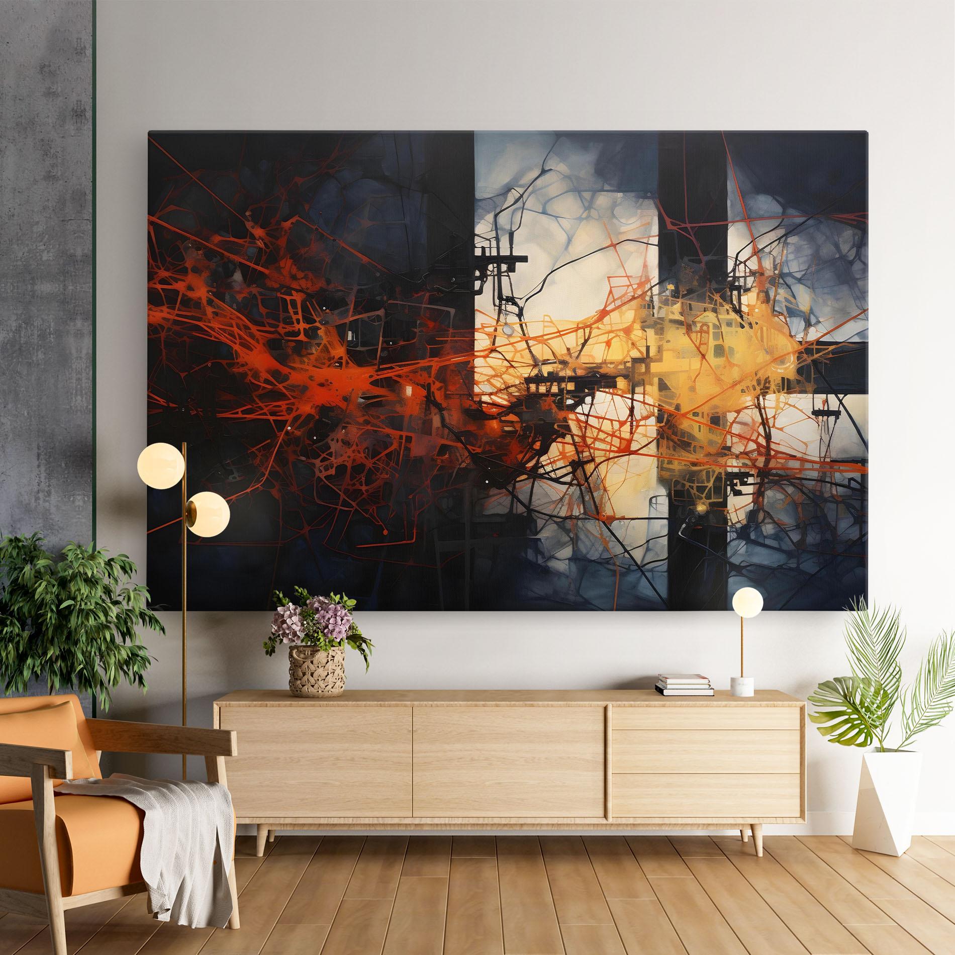 Leinwandbild Abstract Fire Style mockup 9