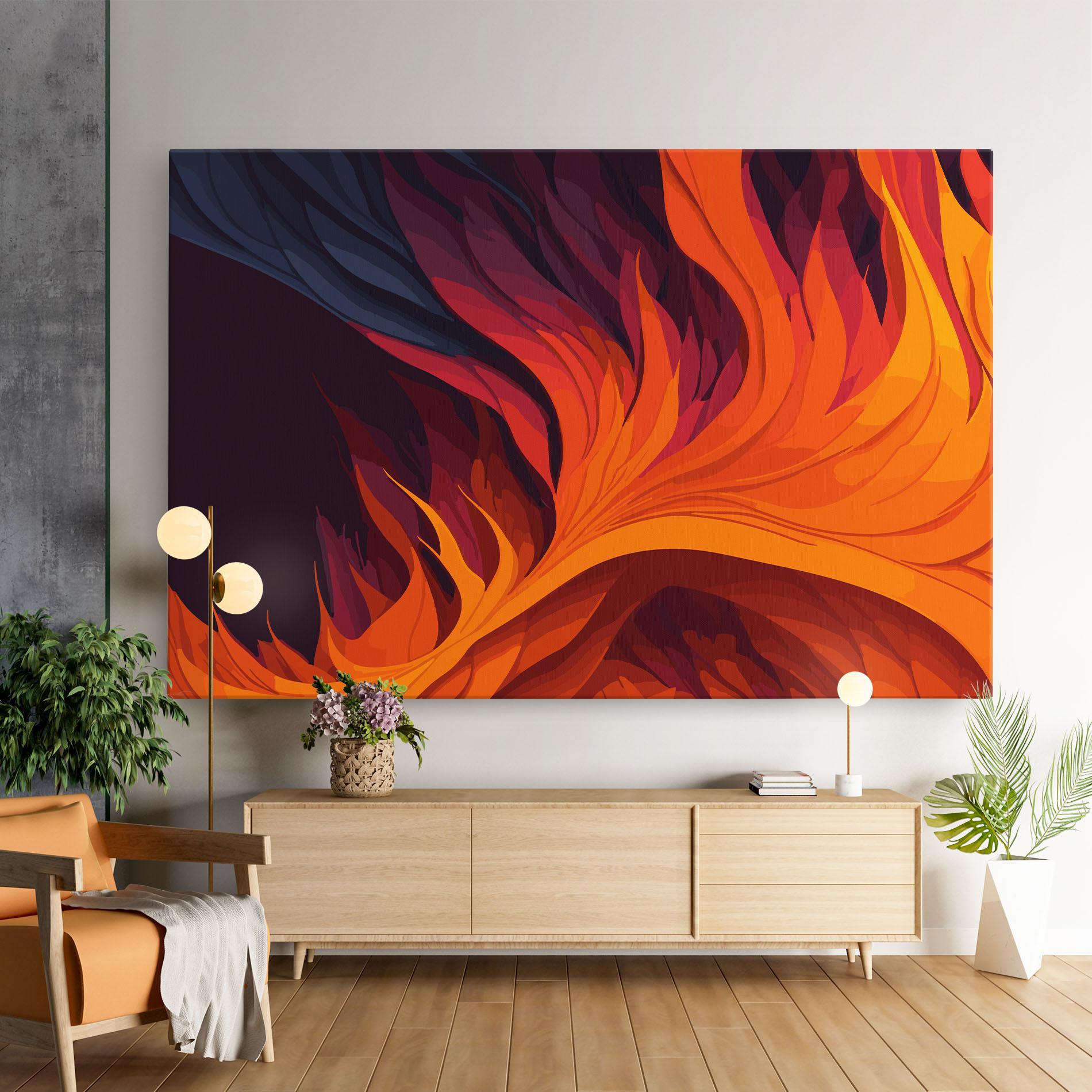 Leinwandbild Artistic Fire mockup 9