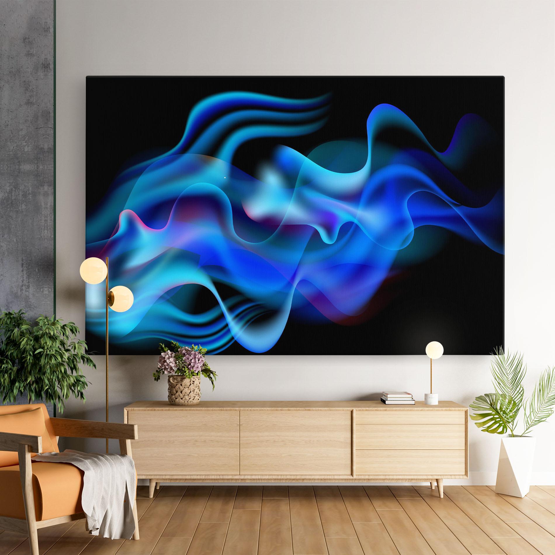 Leinwandbild Blue Fire mockup 9