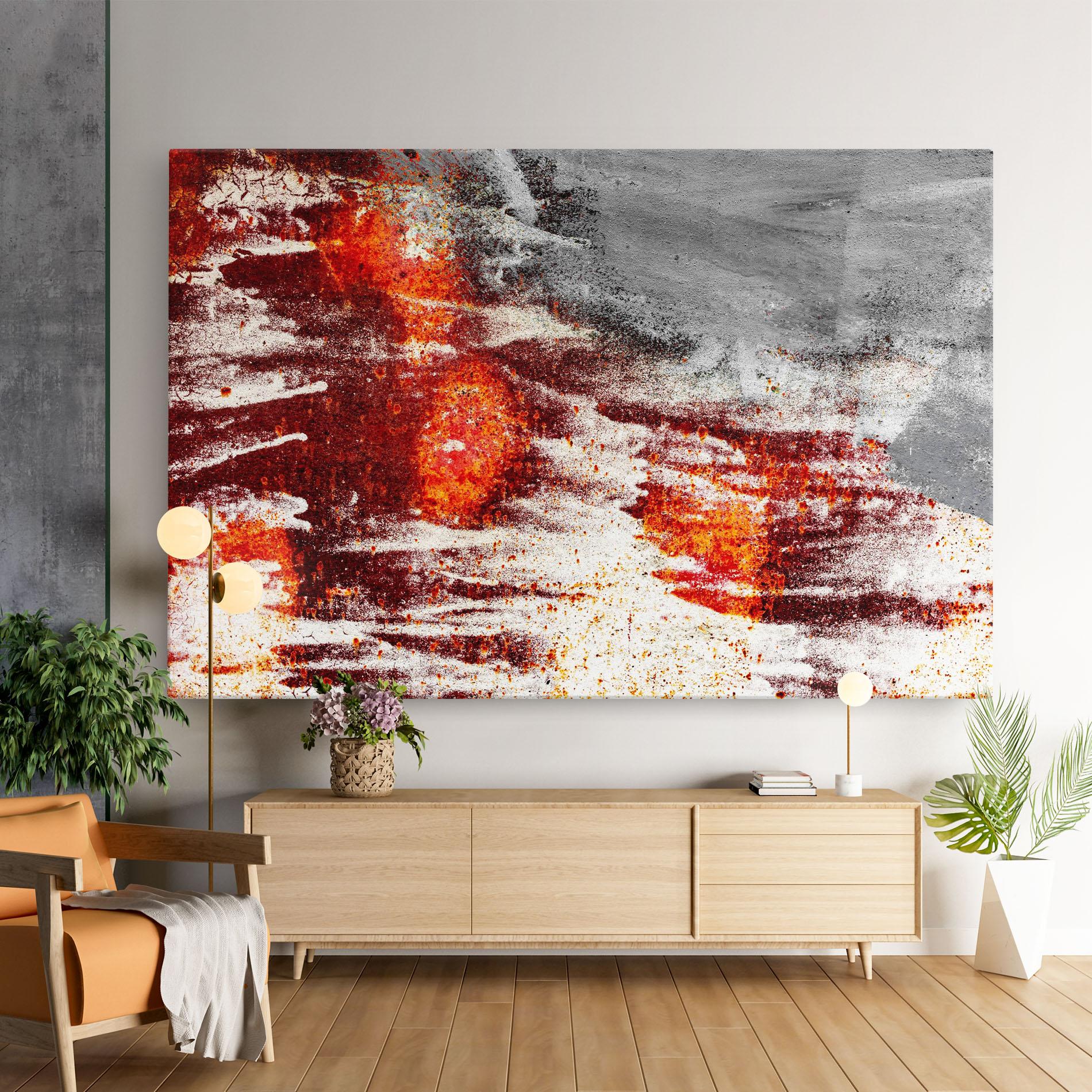 Leinwandbild Burning Sign mockup 9