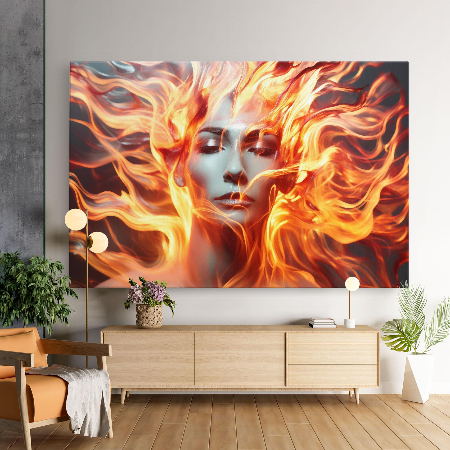 Leinwandbild Fire Hair mockup 9