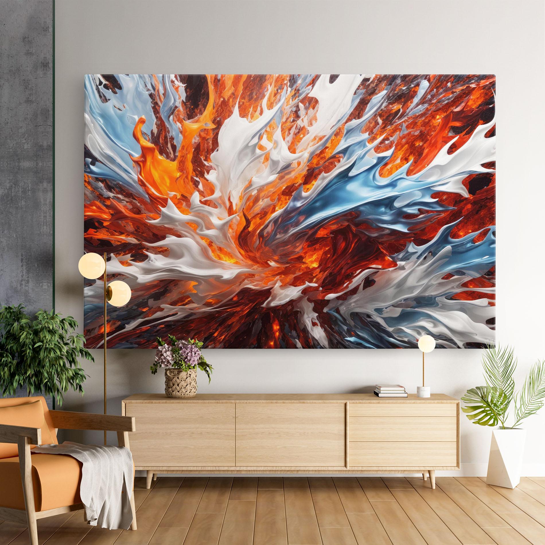 Leinwandbild Flame Rase mockup 9