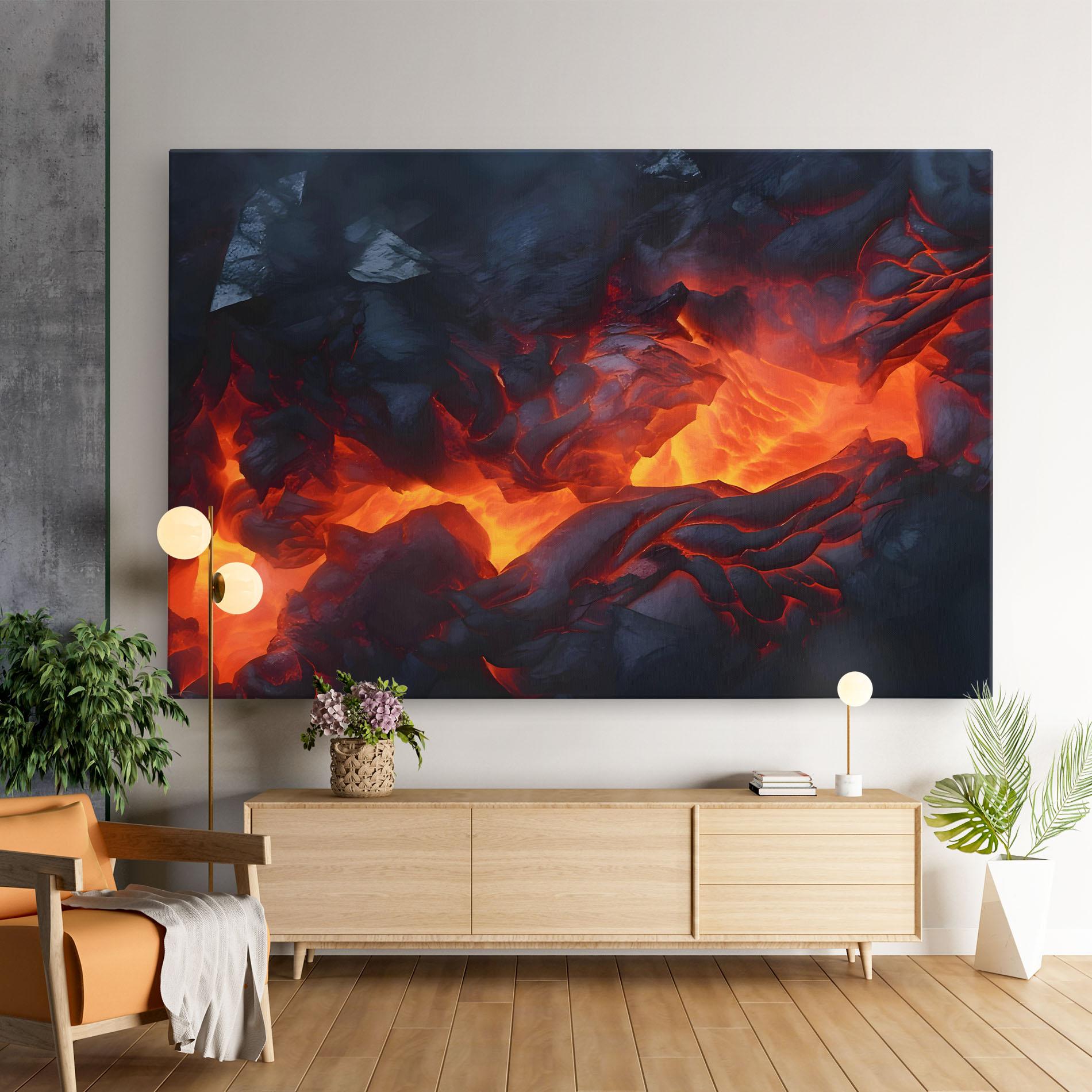 Leinwandbild Lava Art mockup 9