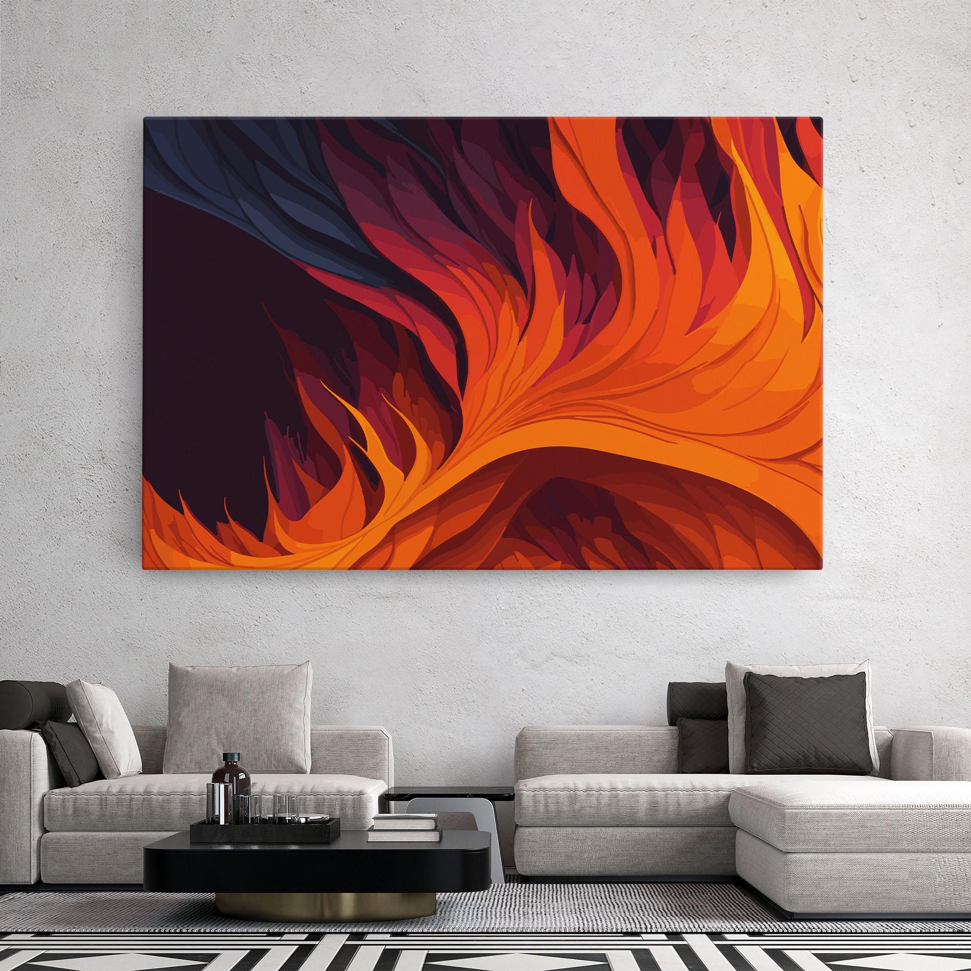 Leinwandbild Artistic Fire mockup 2