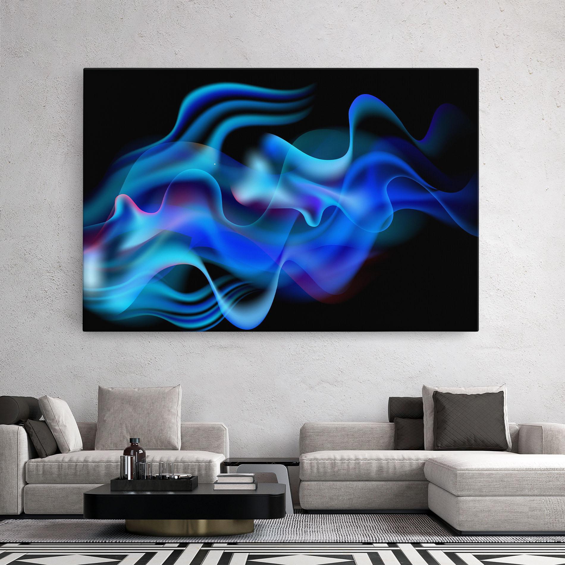 Leinwandbild Blue Fire mockup 2