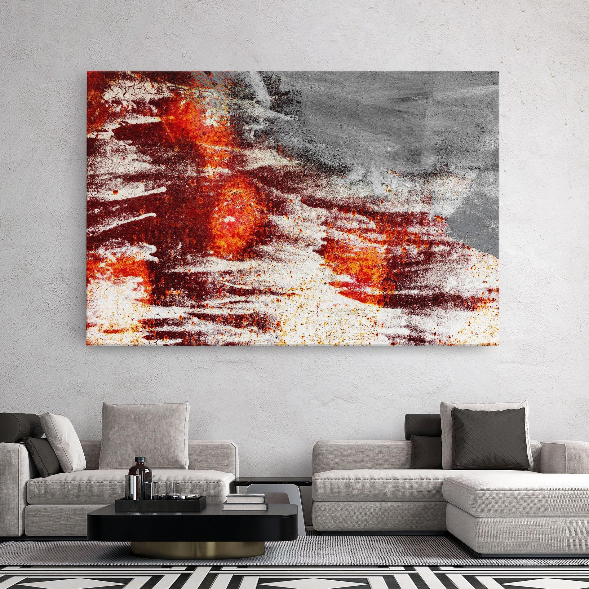 Leinwandbild Burning Sign mockup 2