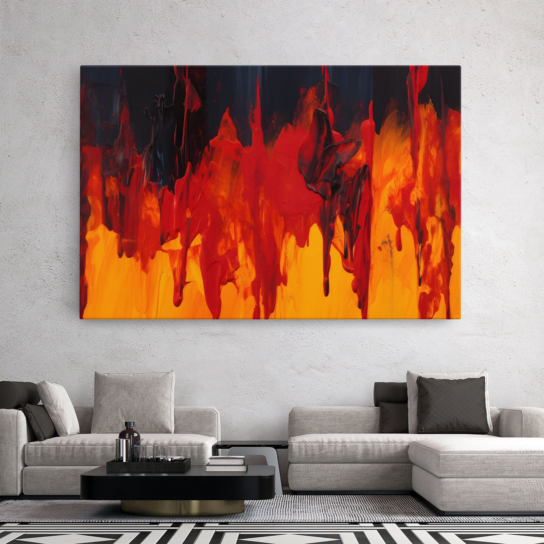 Colorful Fire Art mockup 2