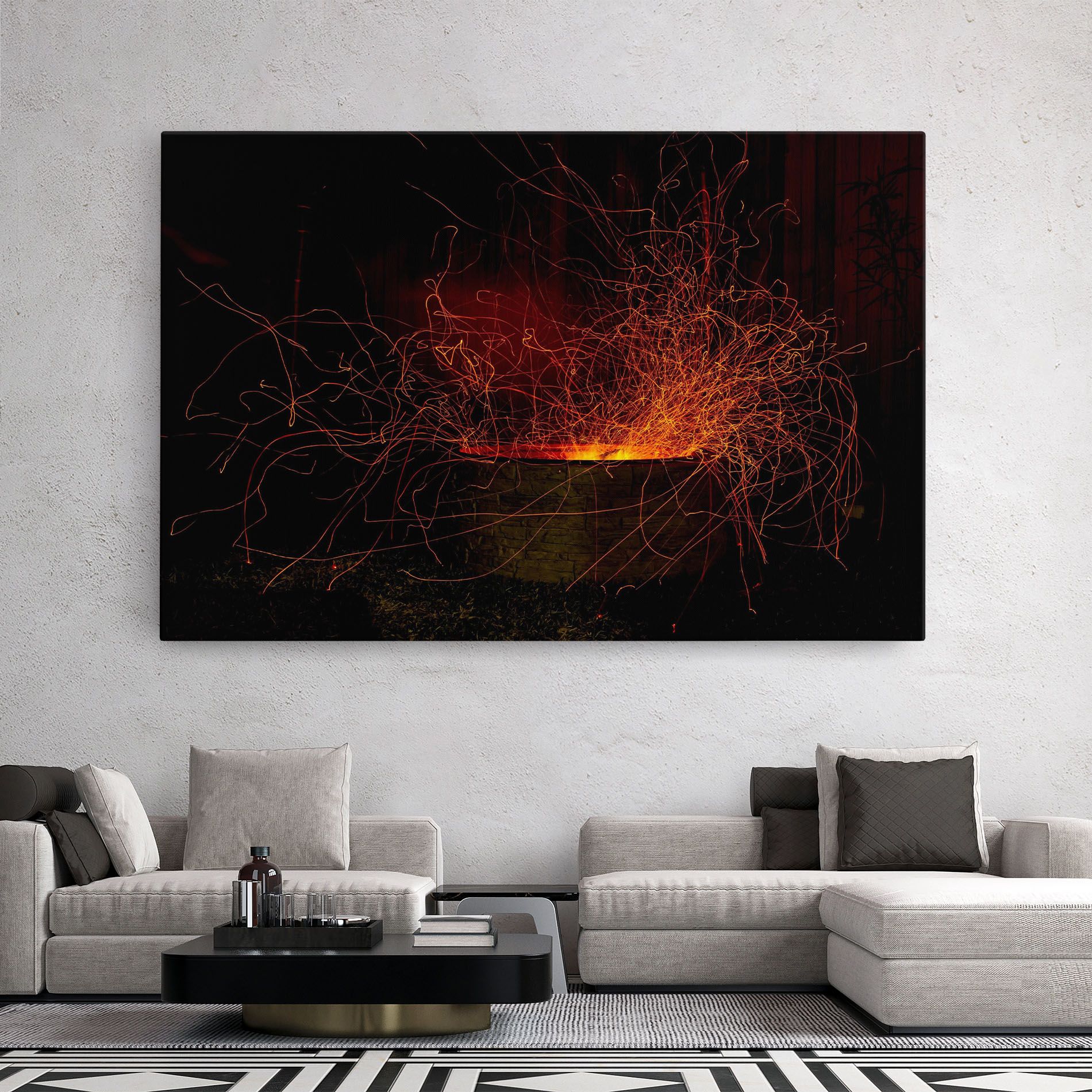 Fire Drawing Effect mockup 2